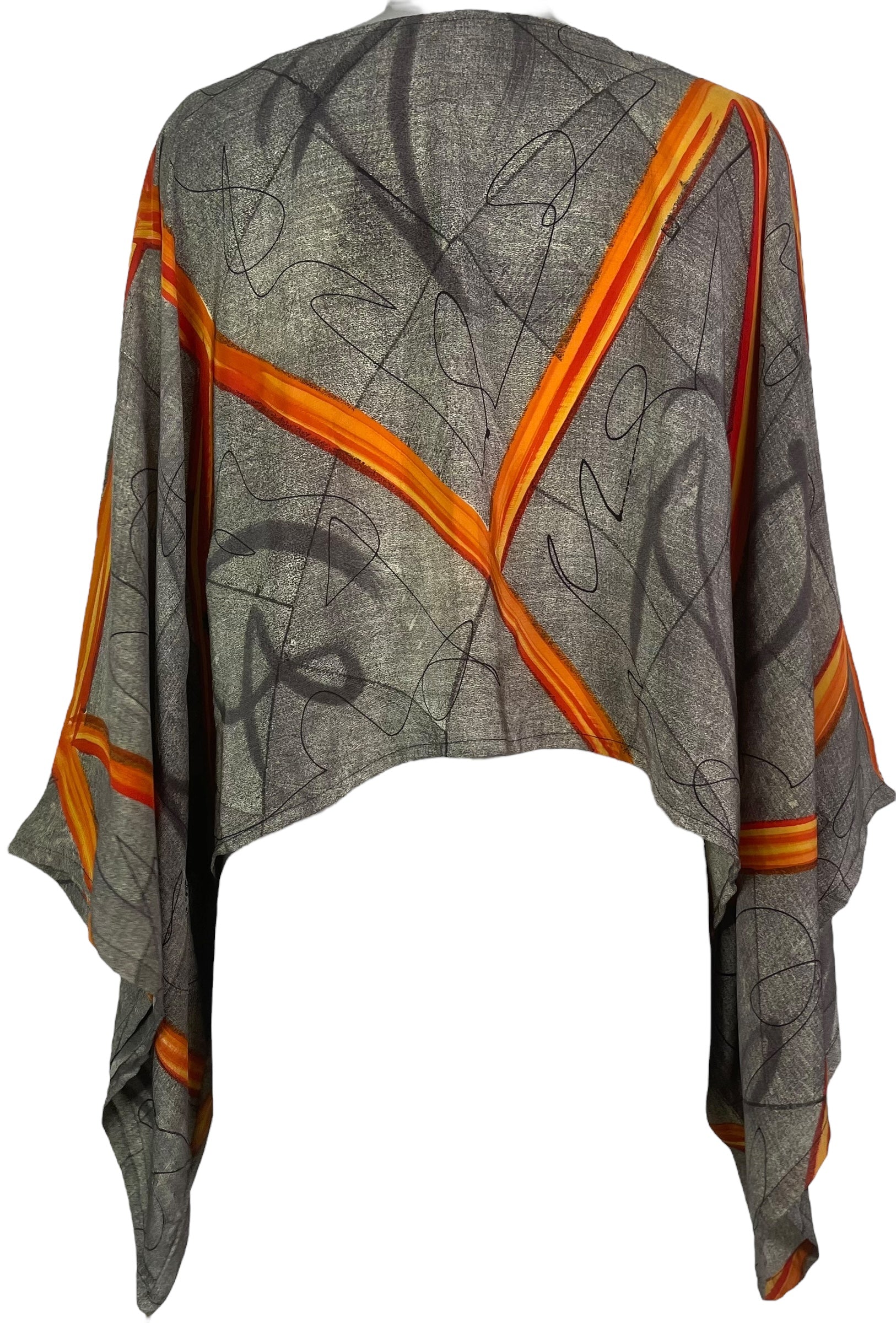 PRC8212 Avatar Pure Silk Kimono-Sleeved Top by DECEMBER2025 – Handmade ethical Kimono Top from sariKNOTsari using upcycled silk. Designed in Canada for travel and slow fashion, loved from Toronto to LA to Sydney.