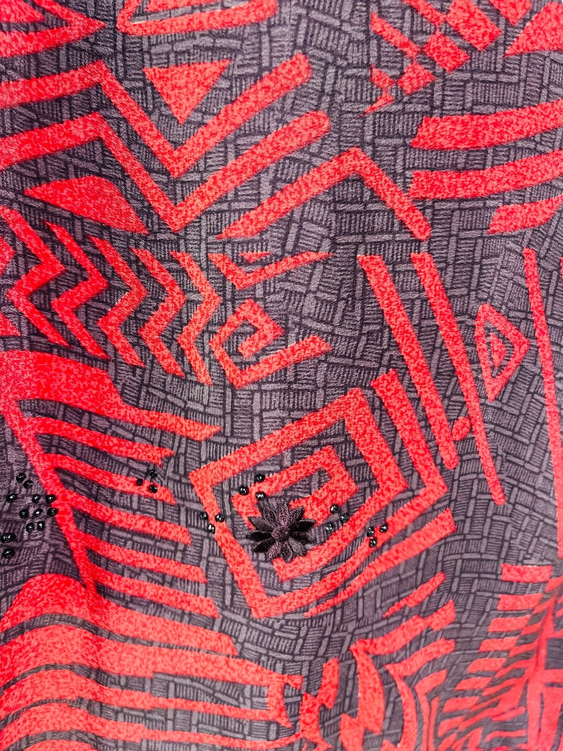 PRC6836 Avatar Pure Silk Self Pocket Tunic Dress