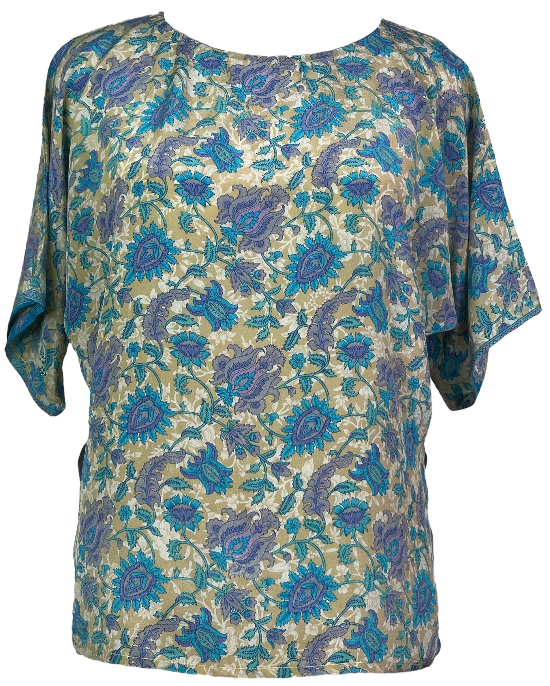 PRC6963 Avatar Pure Silk Side Slit Top