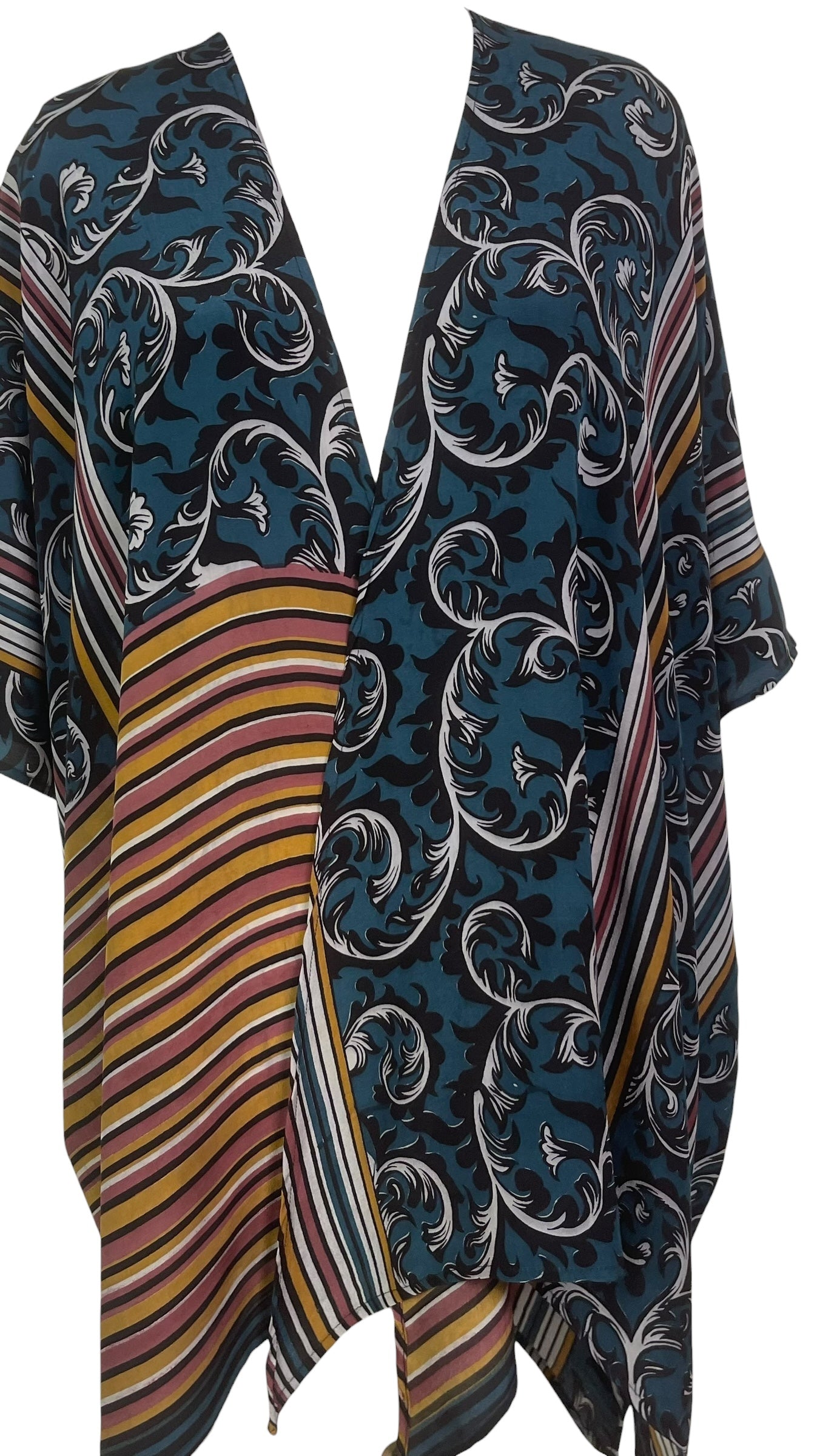 PREVIEW PRC8607 Wabi Sabi Pure Silk Cardigan by FEBRUARY2026 – Handmade ethical Cardigan from sariKNOTsari using upcycled silk. Designed in Canada for travel and slow fashion, loved from Toronto to LA to Sydney.