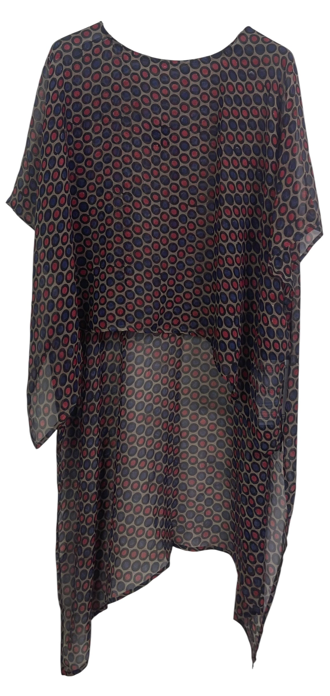 PRG7878 Sheer Avatar Pure Silk Hi Lo Top