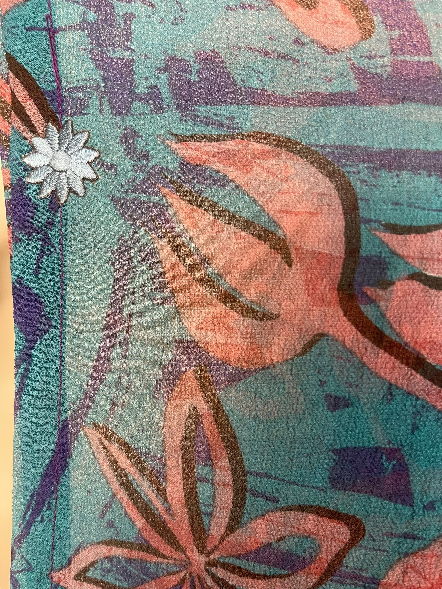 PRG7860 Sheer Avatar Pure Silk Long Tunic with Side Ties