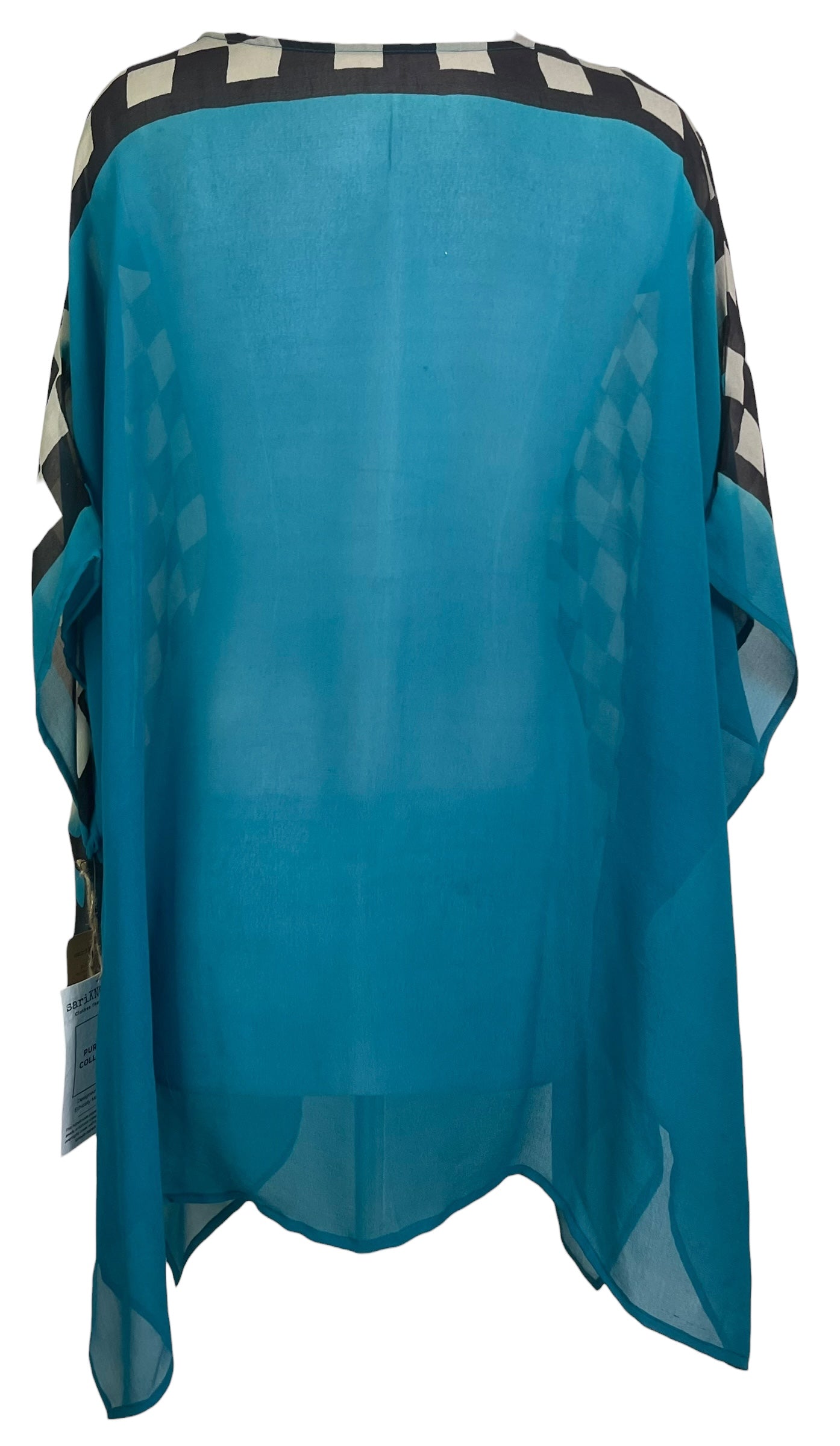 PRG8772 Sheer Wabi Sabi Pure Silk Short Kaftan Tunic With Slits by 15 FEBRUARY 2026 – Handmade ethical Short Kaftan from sariKNOTsari using upcycled silk. Designed in Canada for travel and slow fashion, loved from Toronto to LA to Sydney.