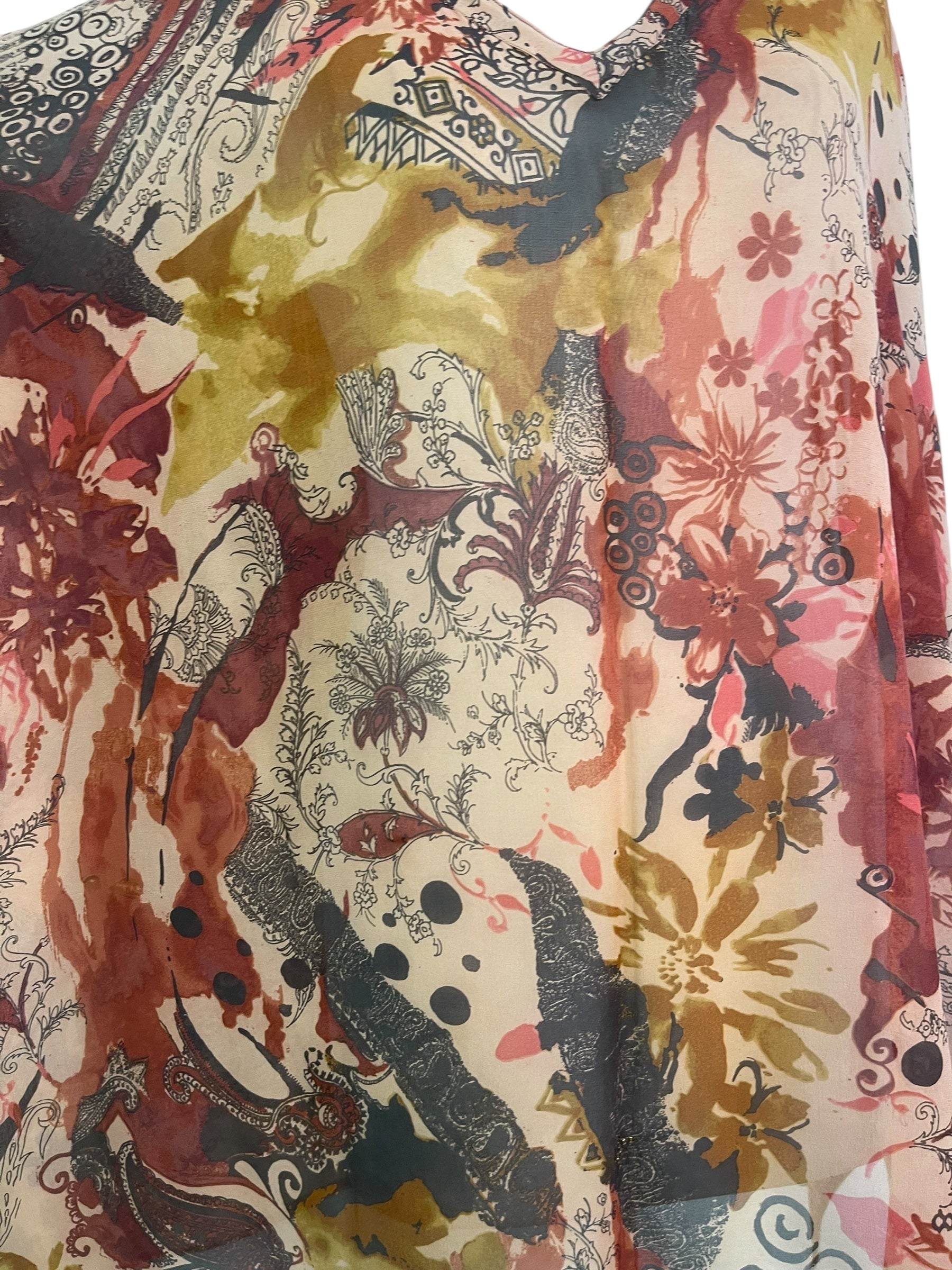 PRG8723 Sheer Avatar Pure Silk Short Kaftan Tunic with Slits by 15 FEBRUARY 2026 – Handmade ethical Short Kaftan from sariKNOTsari using upcycled silk. Designed in Canada for travel and slow fashion, loved from Toronto to LA to Sydney.