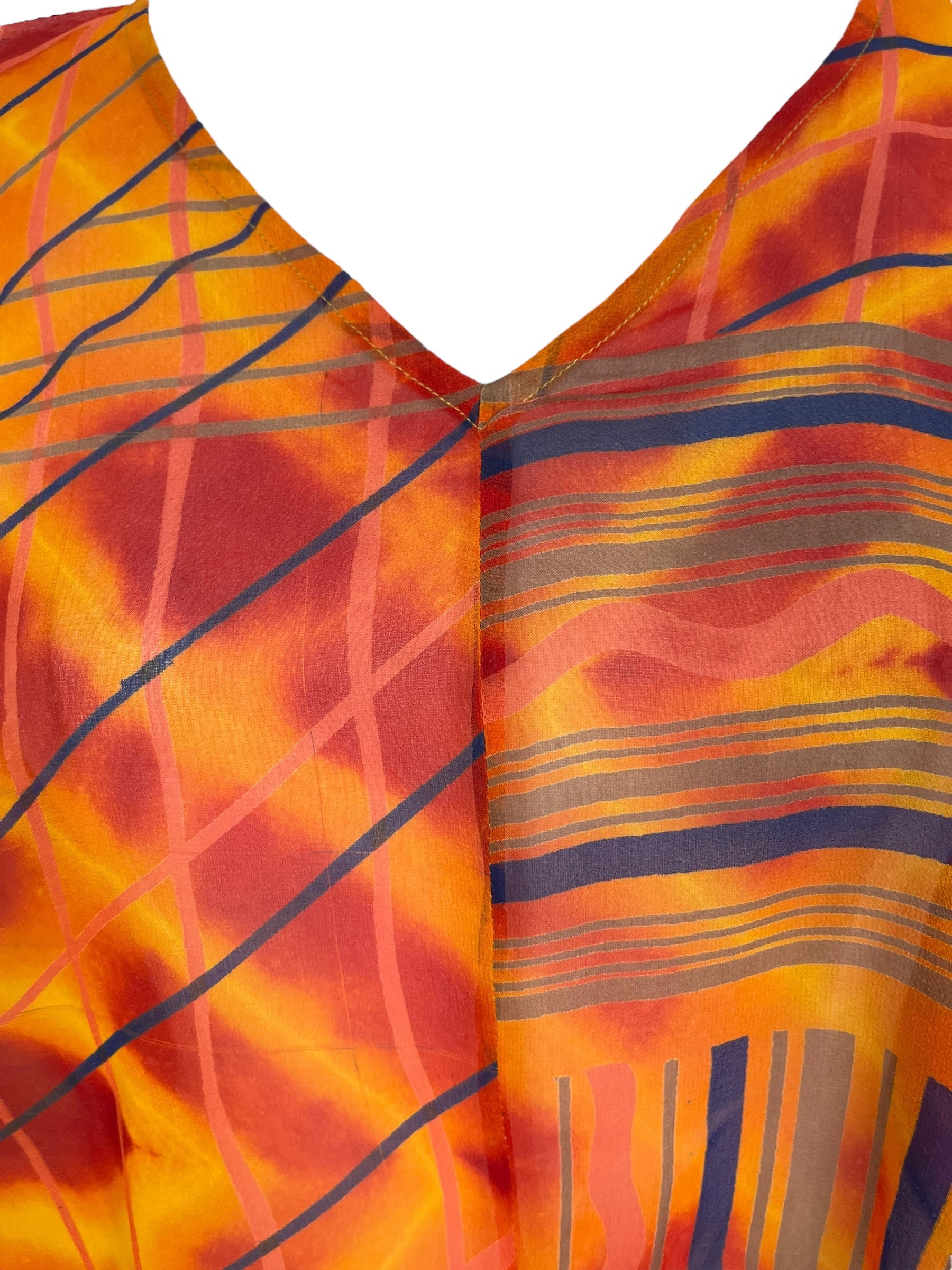 PRG7043 Sheer Wabi Sabi Pure Silk Waterfall Top