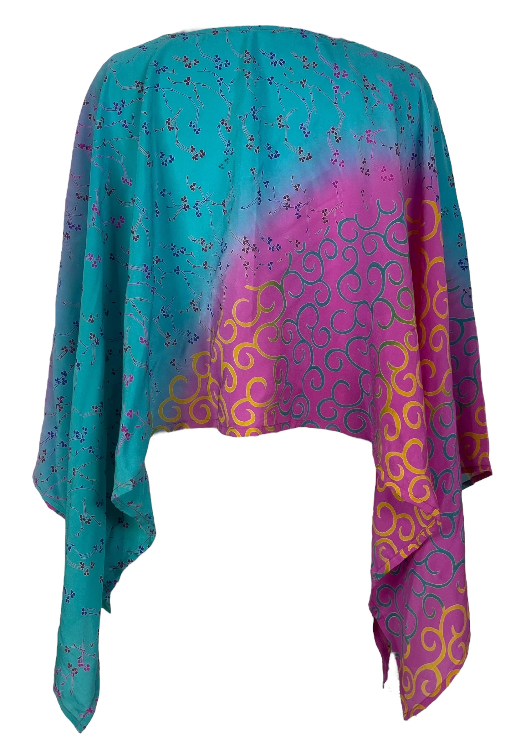 PRC7869 Avatar Pure Silk Capelet Poncho