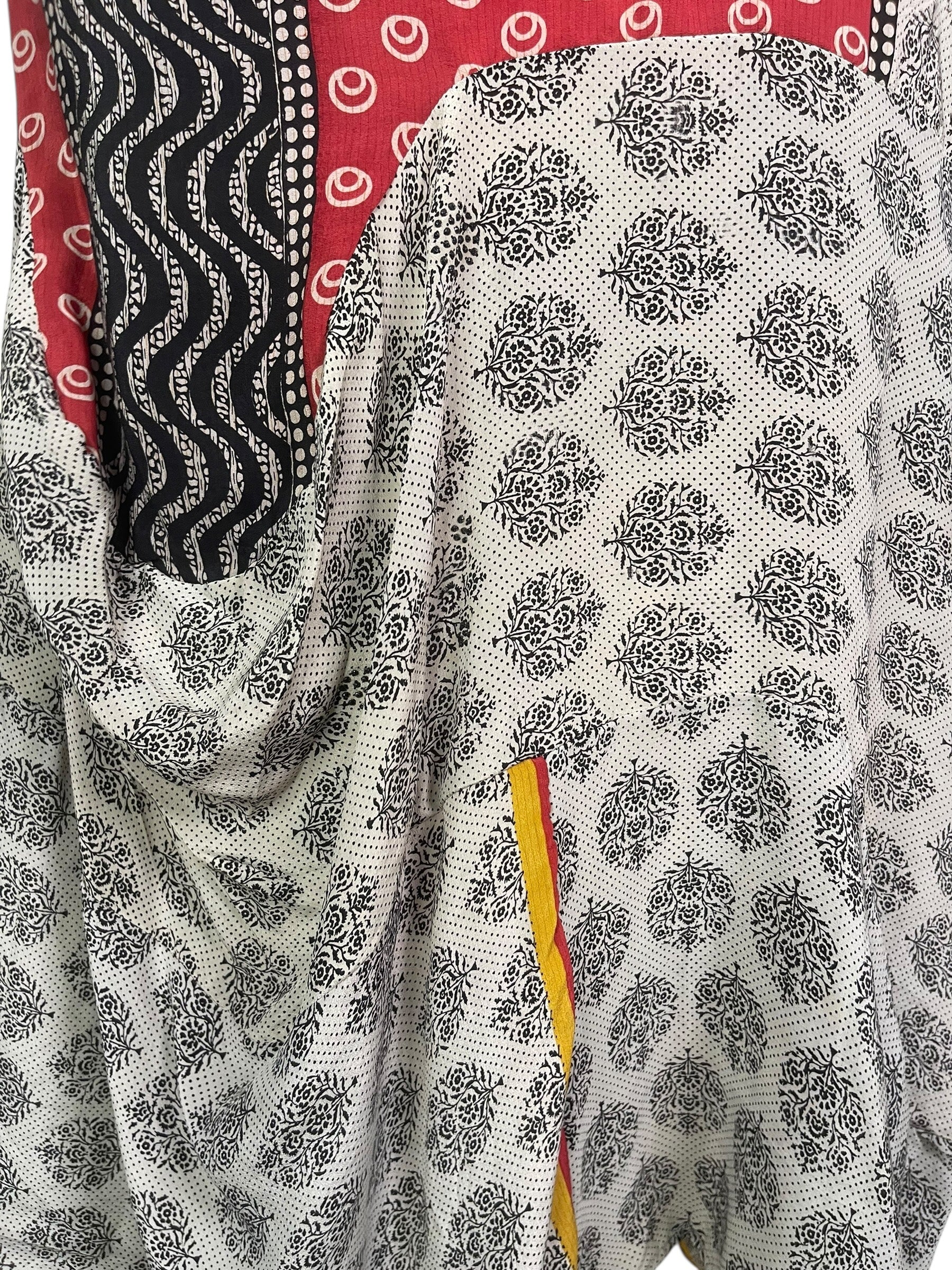 PREVIEW PRC8453 Wabi Sabi Sculptural Silk Long Tunic Dress by FEBRUARY2026 – Handmade ethical Sculptural Dress from sariKNOTsari using upcycled silk. Designed in Canada for travel and slow fashion, loved from Toronto to LA to Sydney.