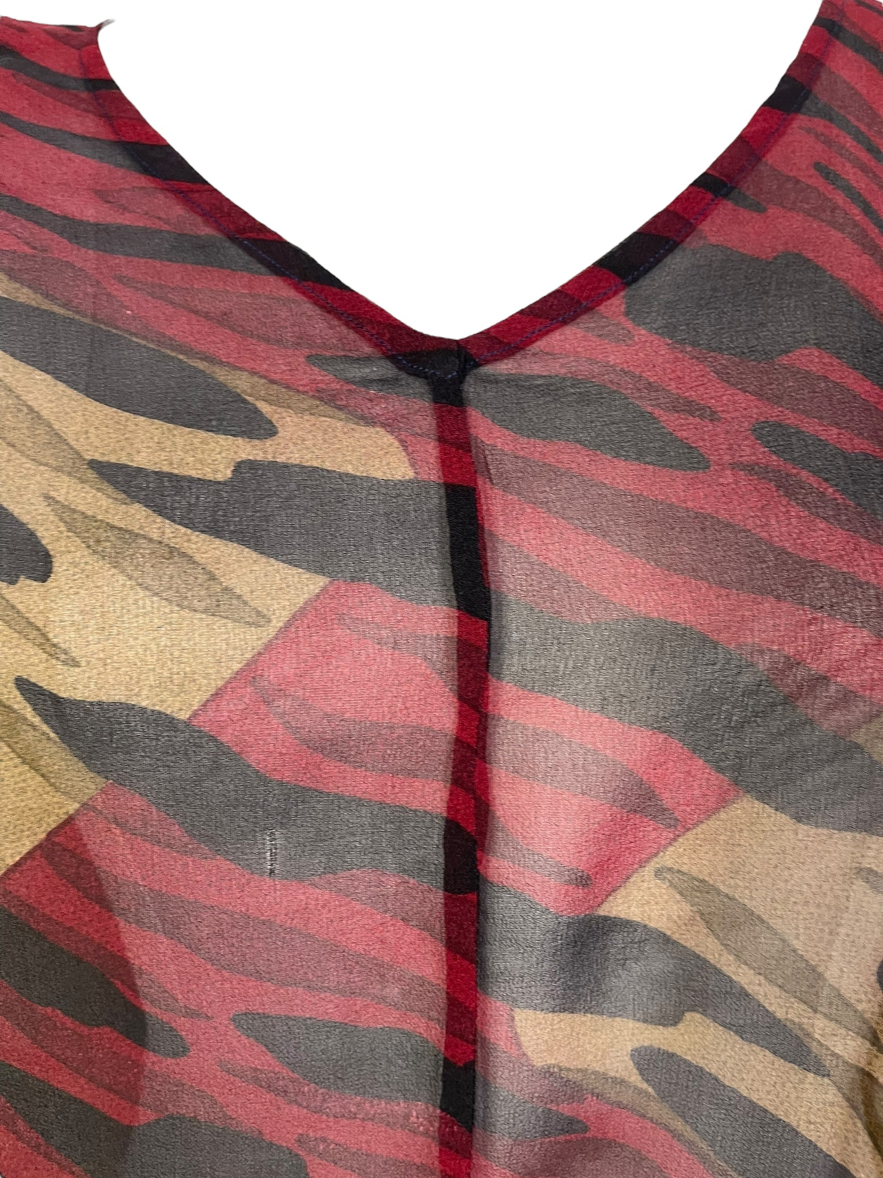 PRG6855 Sheer Sheer Avatar Pure Silk Waterfall Top