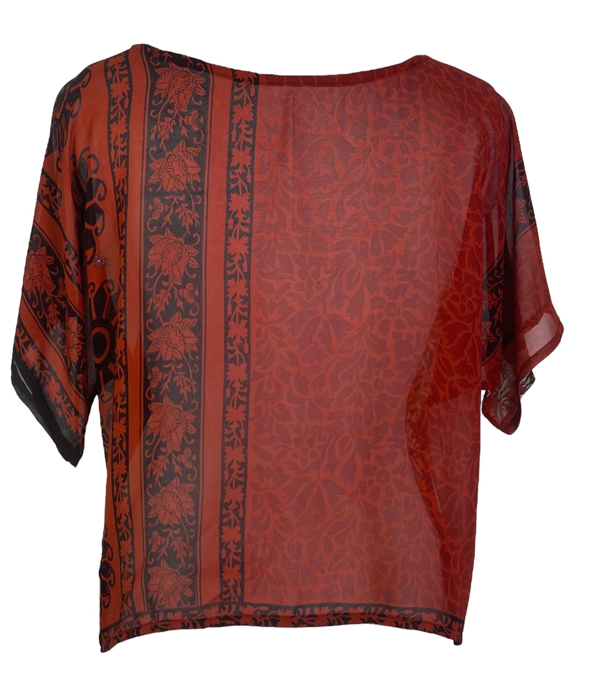 PRG7631 Sheer Avatar Pure Silk Boxy Top