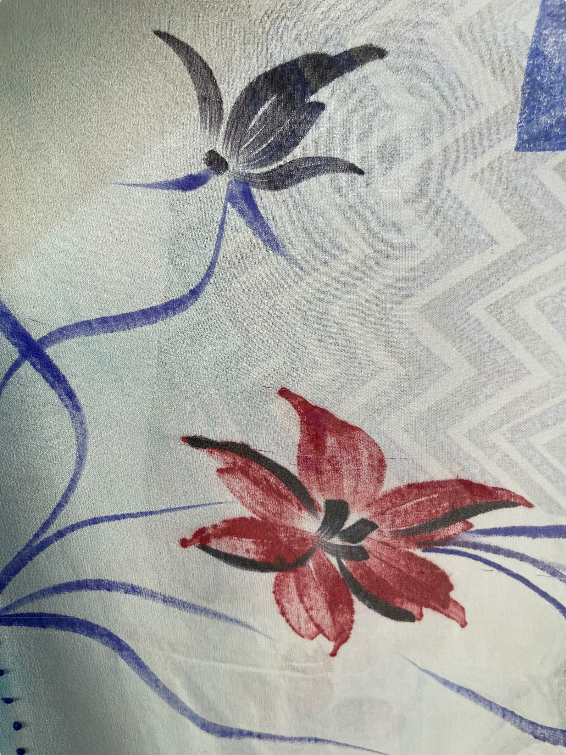 PRG7074 Sheer Wabi Sabi Pure Silk Waterfall Top