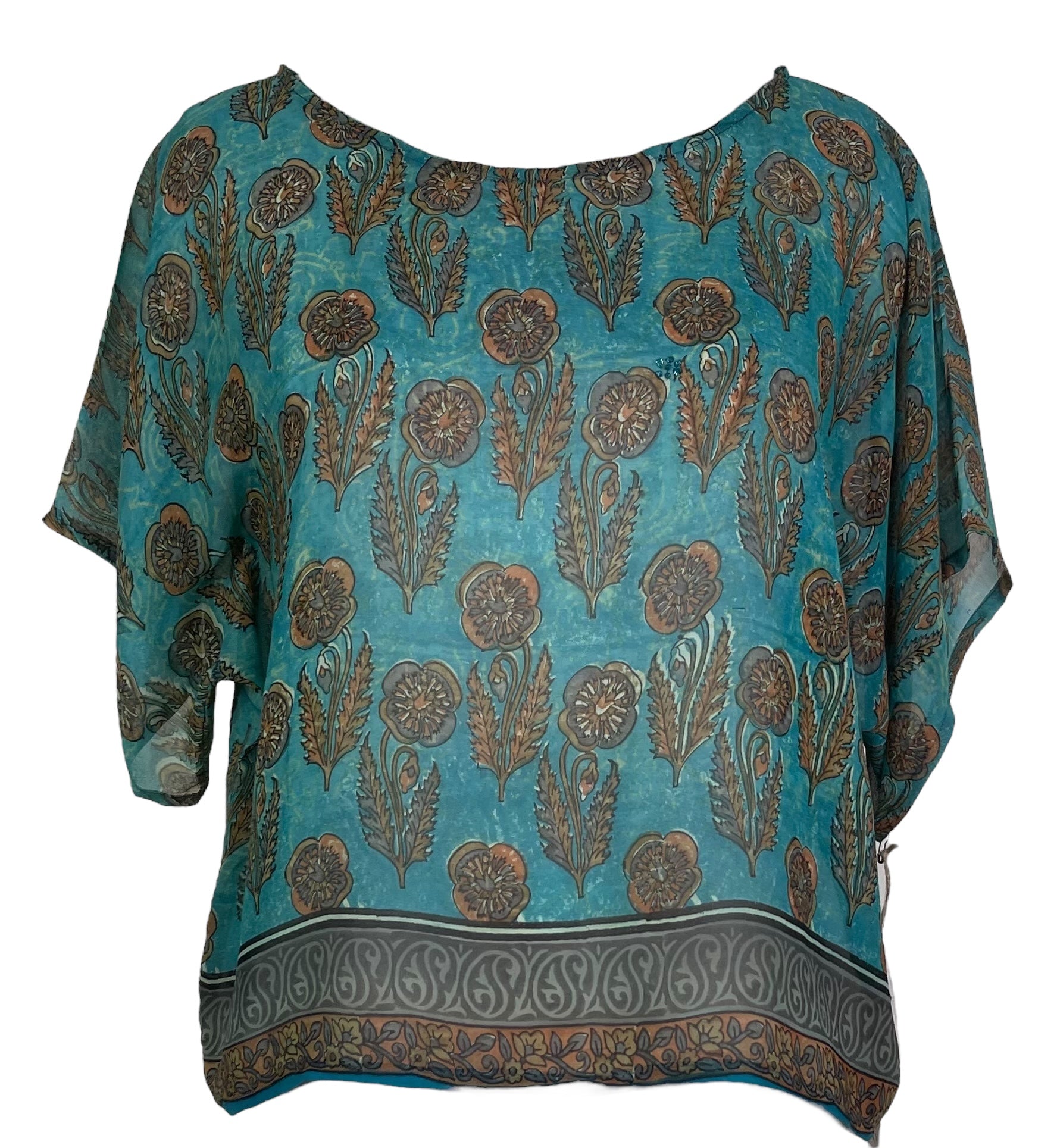 PRG7791 Sheer Avatar Pure Silk Boxy Top