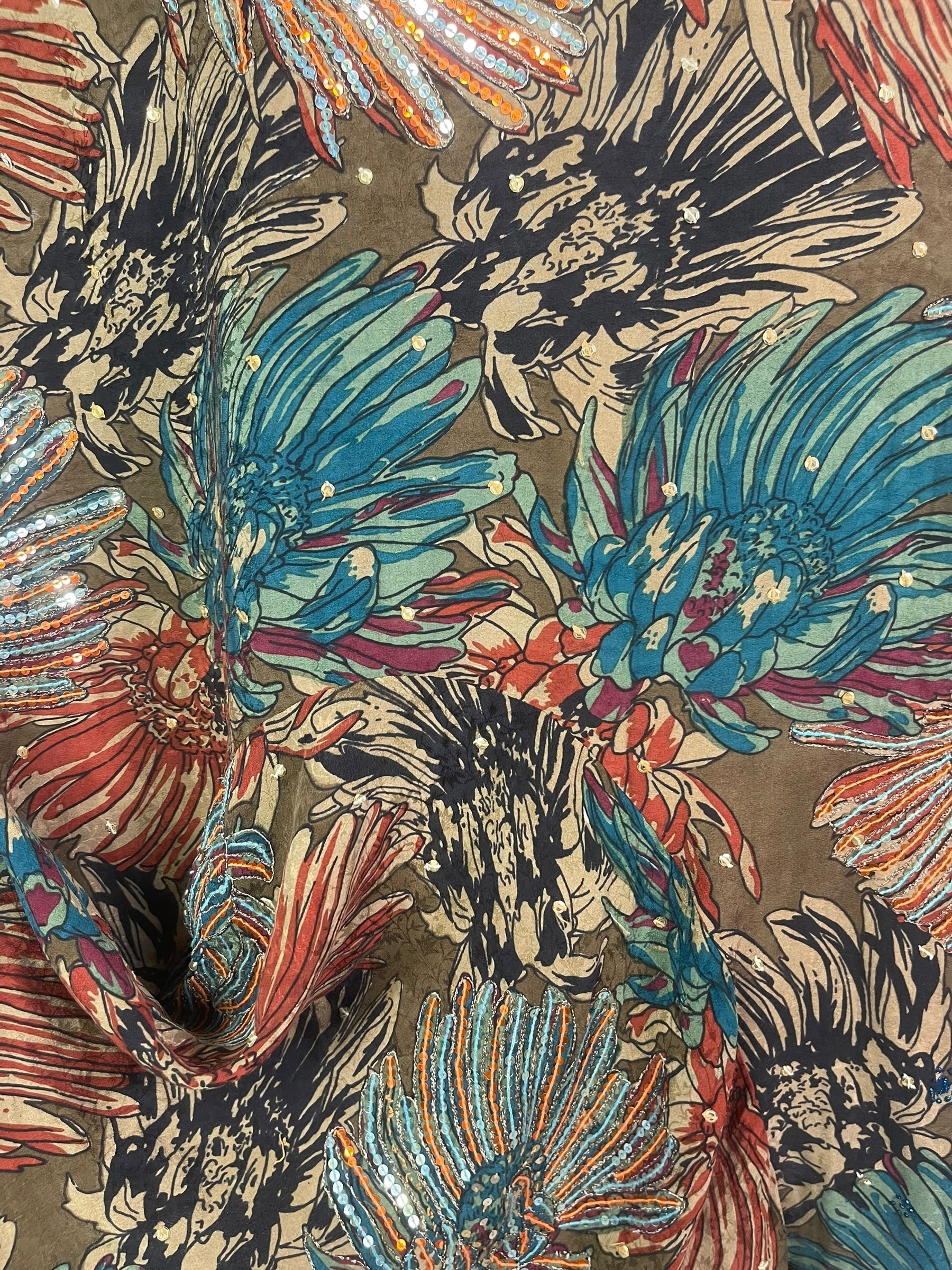 DEEANNS PRC7952 Avatar Pure Silk Self Pocket Tunic Dress