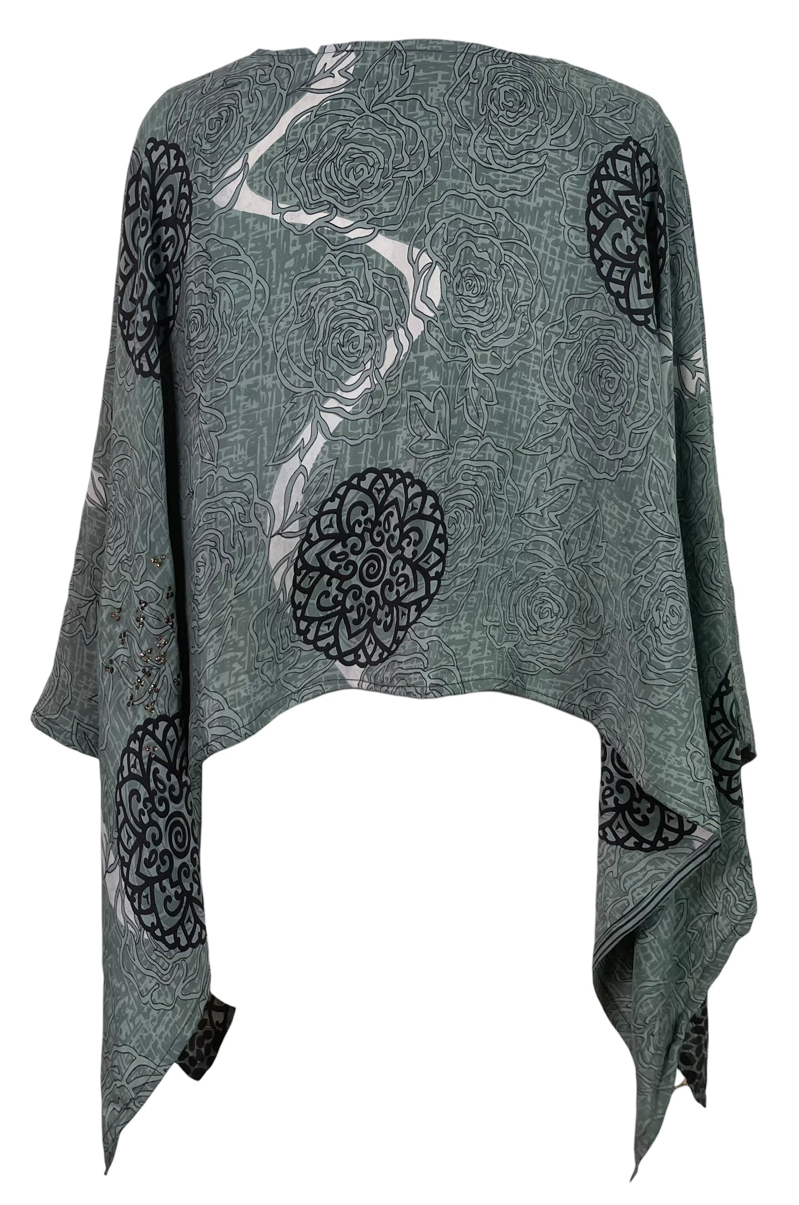 PREVIEW PRC8678 Avatar Pure Silk Capelet Poncho by MARCH2026 – Handmade ethical Poncho from sariKNOTsari using upcycled silk. Designed in Canada for travel and slow fashion, loved from Toronto to LA to Sydney.