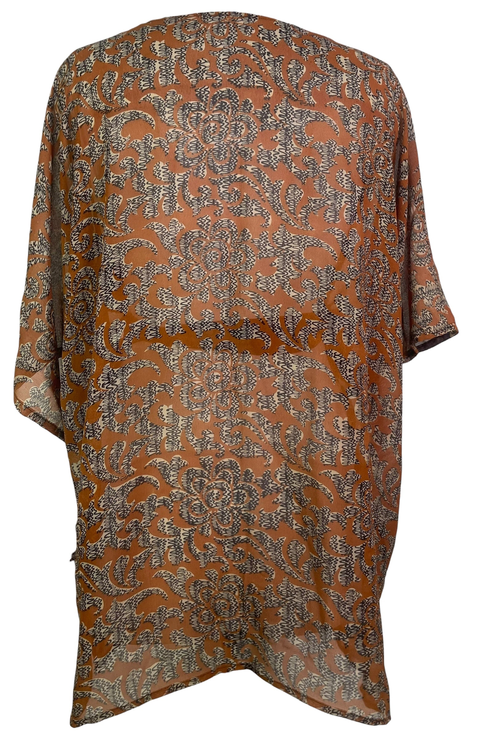 PREVIEW PRG8523 Sheer Wabi Sabi Pure Silk Kimono-Sleeved Jacket with Belt by MARCH2026 – Handmade ethical Short Kimono from sariKNOTsari using upcycled silk. Designed in Canada for travel and slow fashion, loved from Toronto to LA to Sydney. Featuring Zsiska, Bryn Walker and Artisan Leather coats by Rejean Pepin, Pepin designs