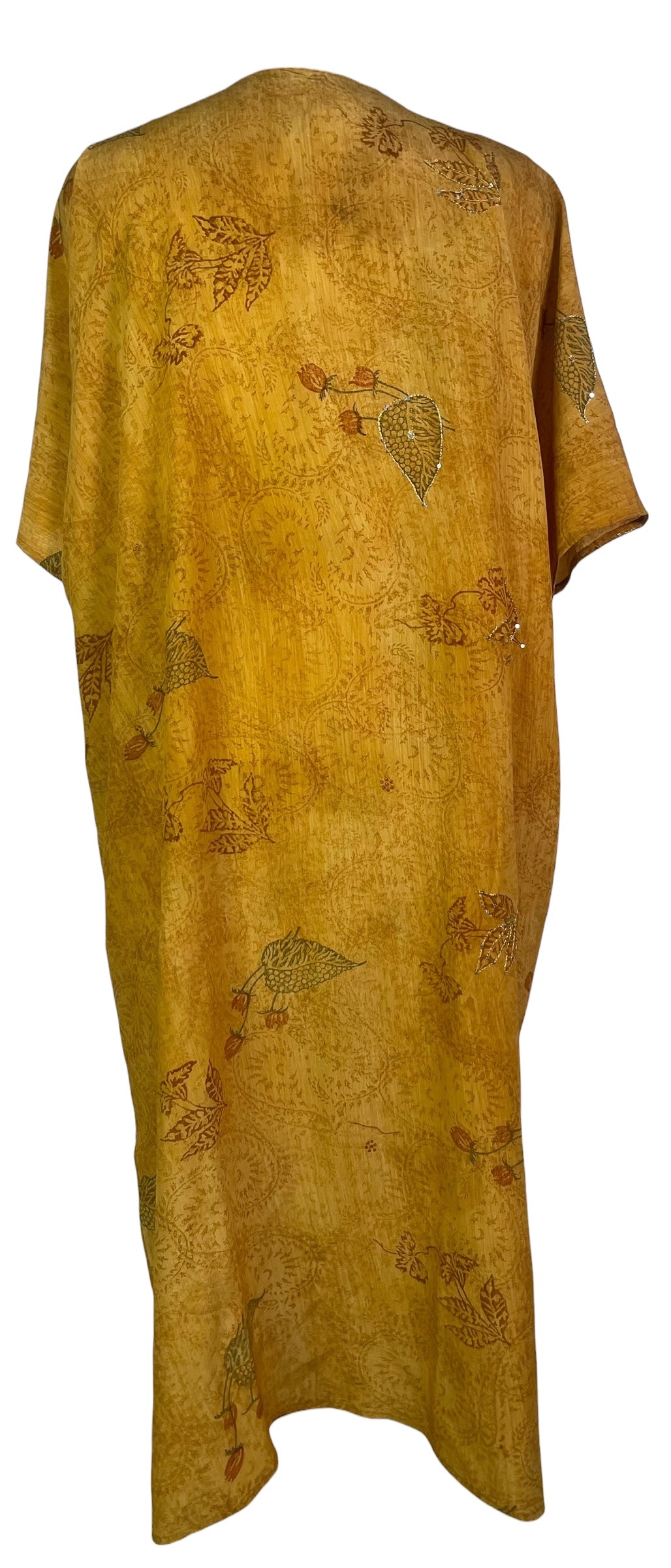 PRC8541 Wabi Sabi Pure Silk Kimono Sleeved Duster with Belt