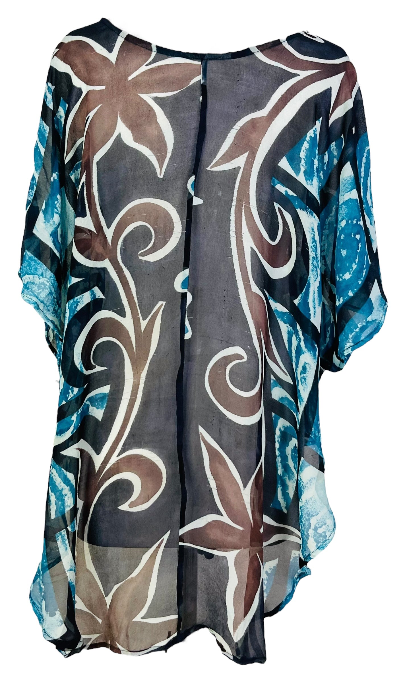 PRG7057 Sheer Wabi Sabi Pure Silk Waterfall Top