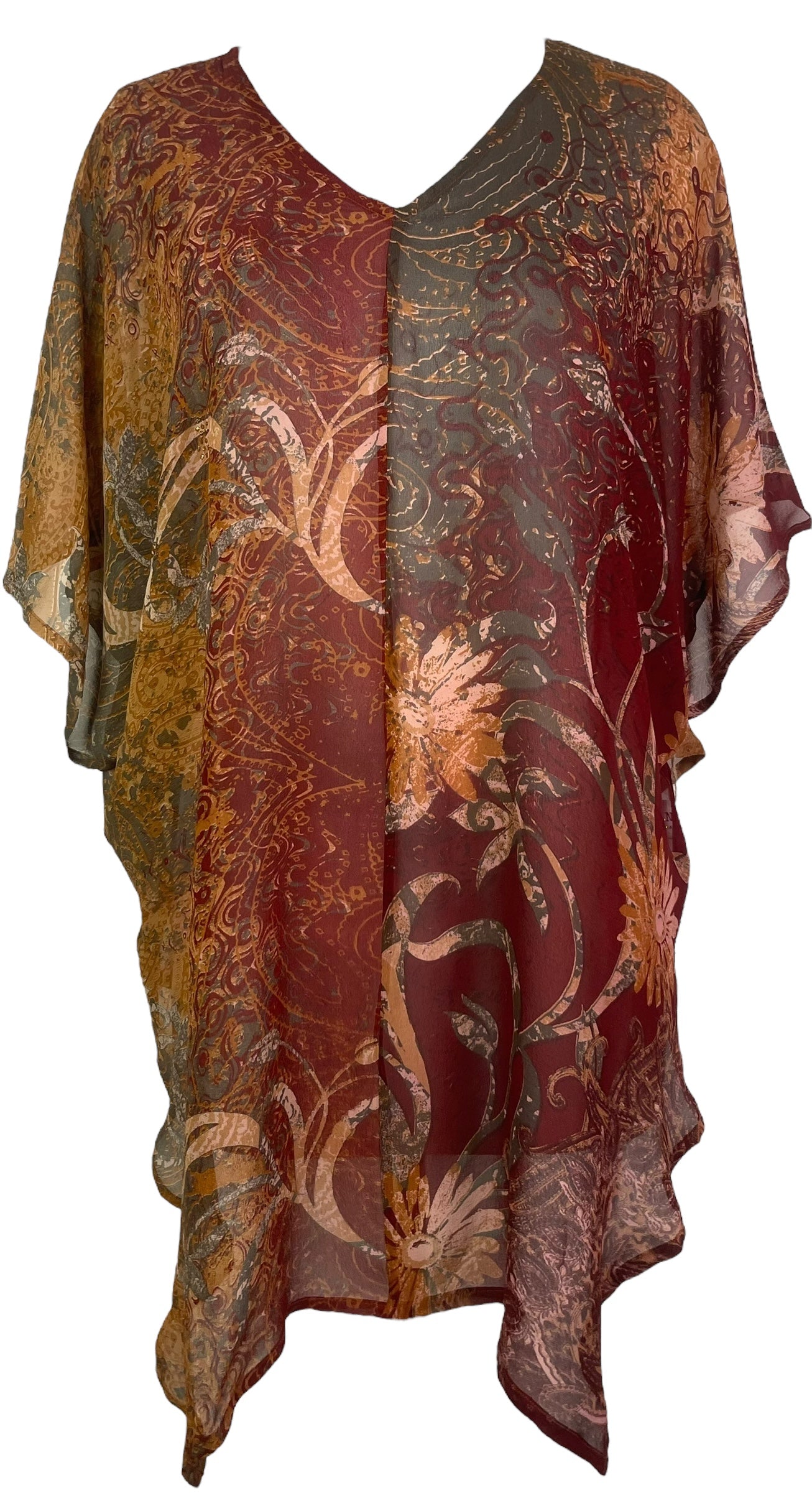 PREVIEW PRG8135 Sheer Avatar Pure Silk Waterfall Top