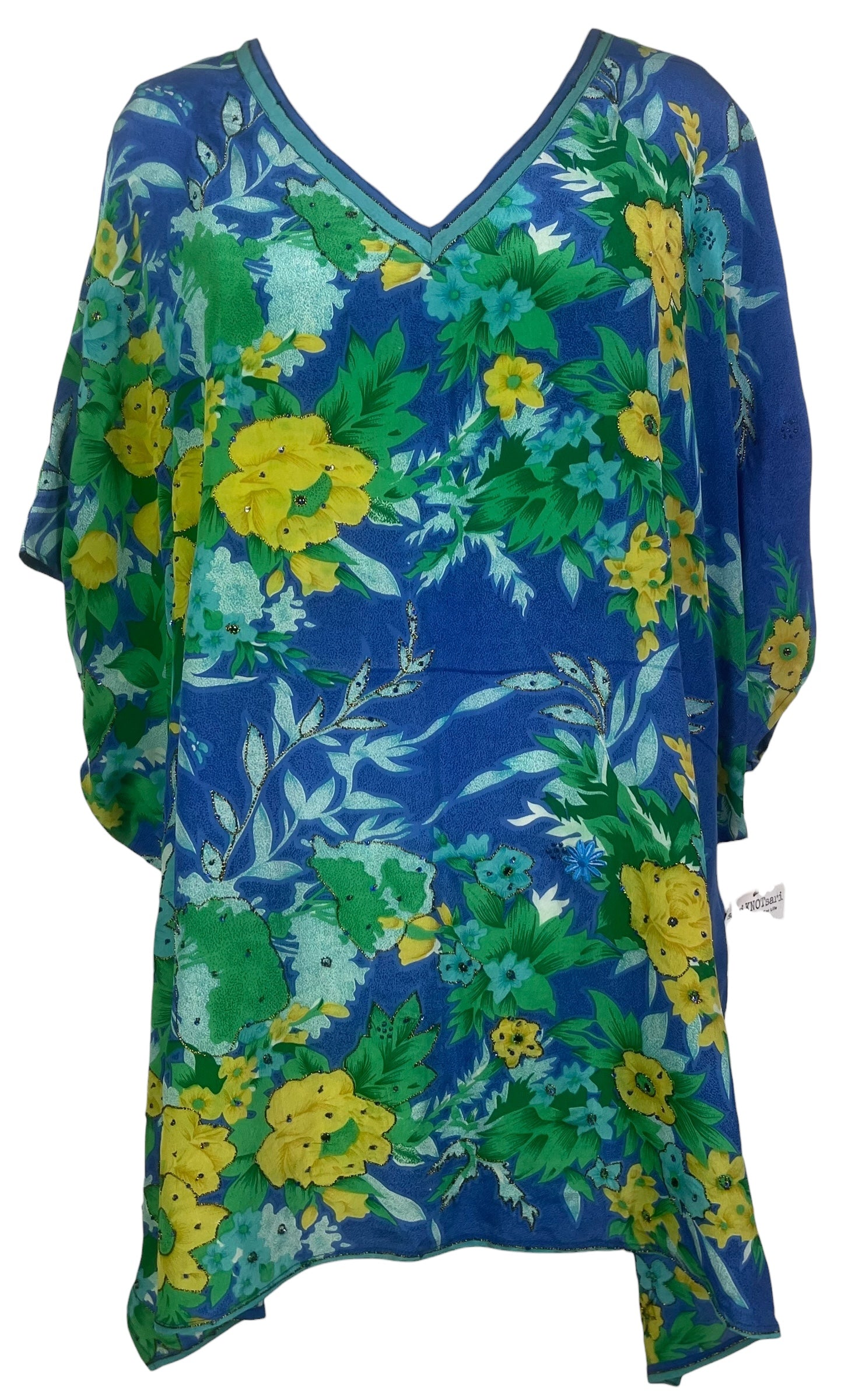 PREVIEW PRC8303 Wabi Sabi Pure Silk Short Kaftan Tunic With Slits