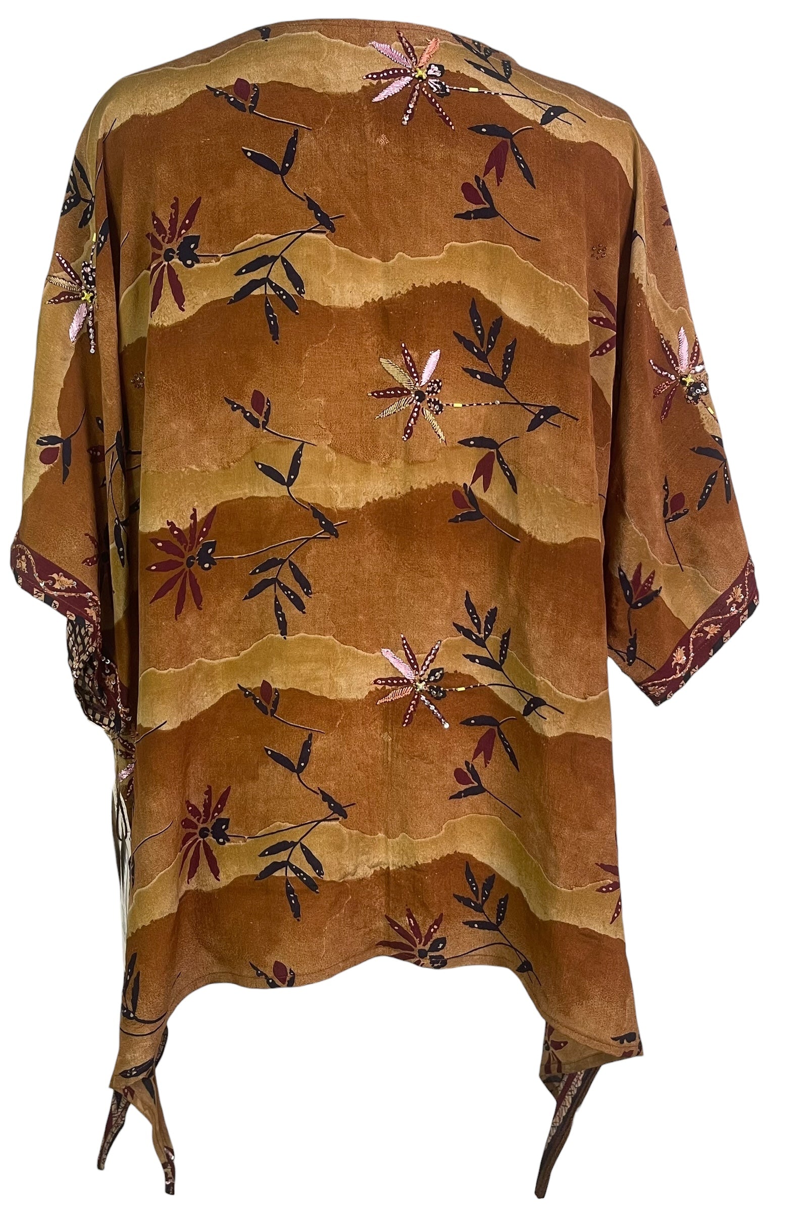 PRC8845 Avatar Pure Silk Long Tunic with Side Ties by 15 FEBRUARY 2026 – Handmade ethical Side Tie Tunic from sariKNOTsari using upcycled silk. Designed in Canada for travel and slow fashion, loved from Toronto to LA to Sydney.