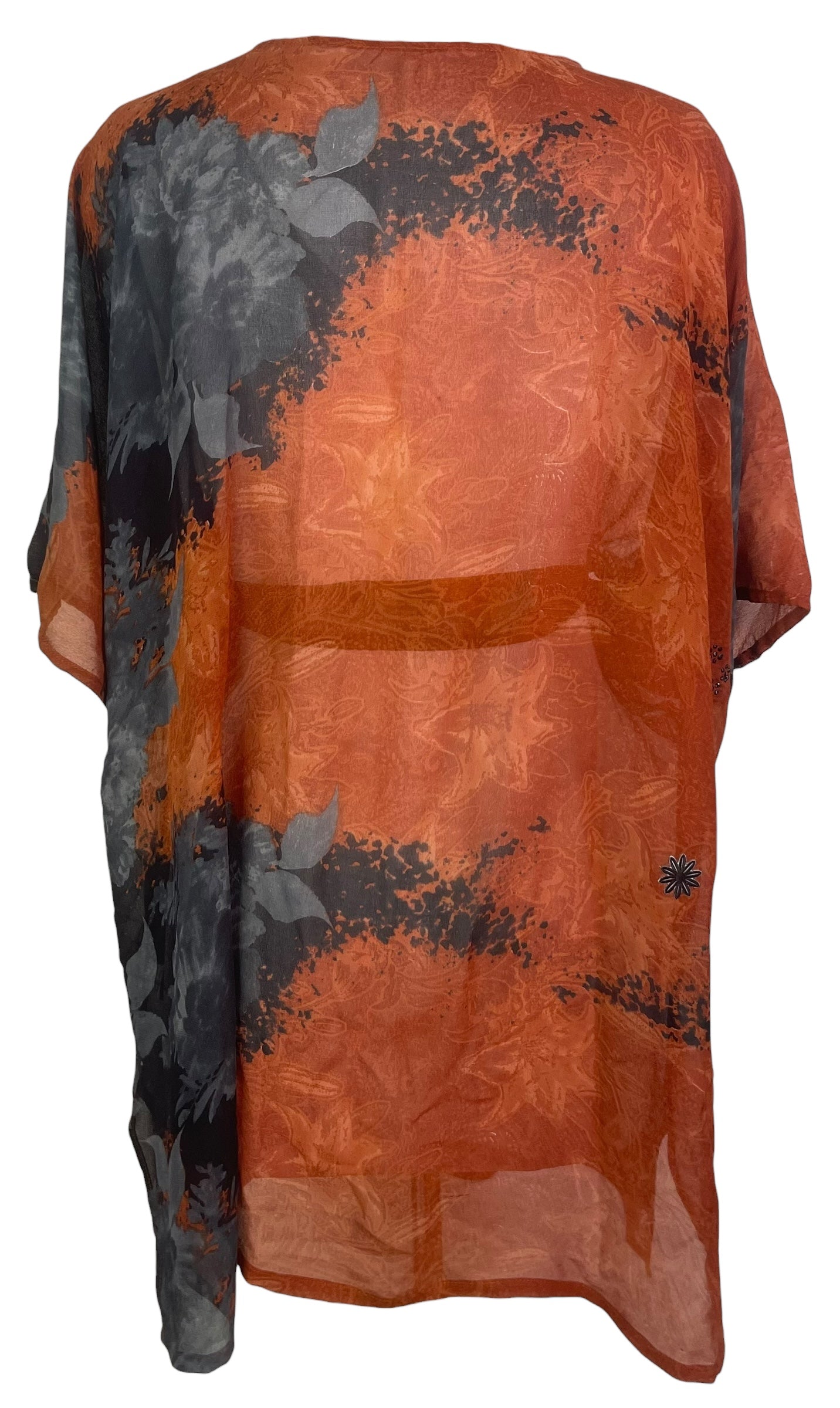 PREVIEW PRG8522 Sheer Avatar Pure Silk Kimono-Sleeved Jacket with Belt by MARCH2026 – Handmade ethical Short Kimono from sariKNOTsari using upcycled silk. Designed in Canada for travel and slow fashion, loved from Toronto to LA to Sydney. Featuring Zsiska, Bryn Walker and Artisan Leather coats by Rejean Pepin, Pepin designs