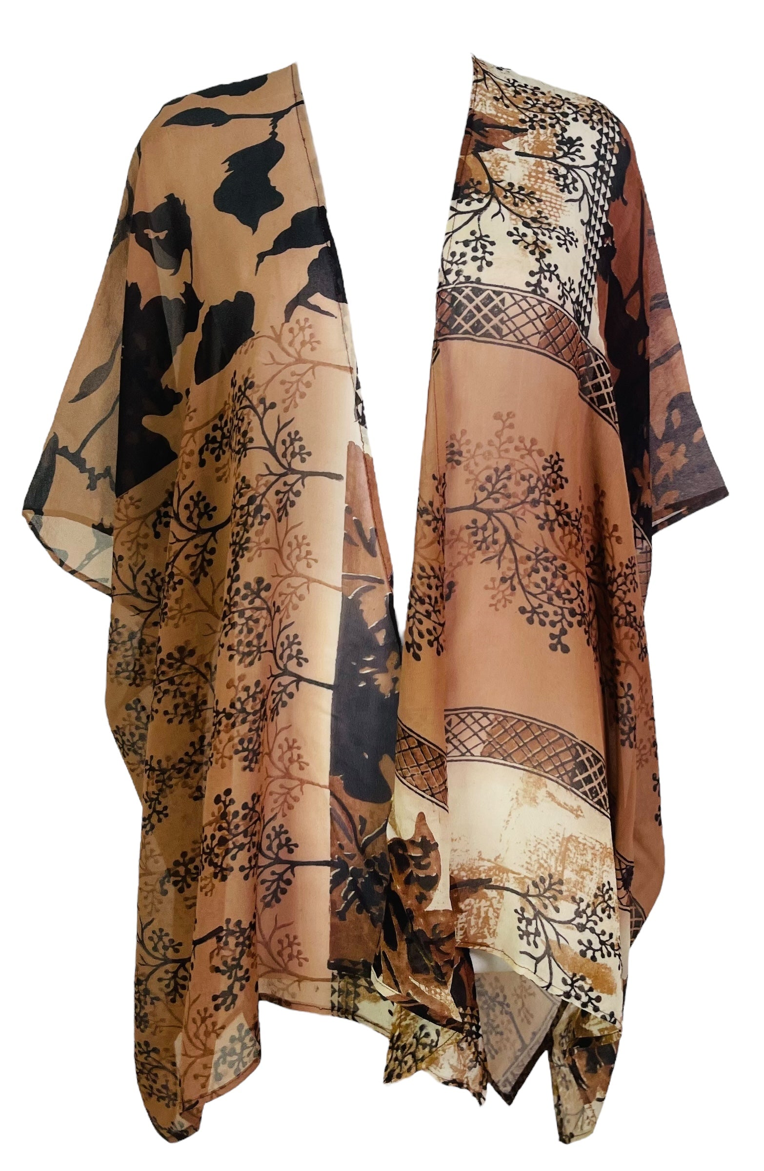 PRG7580 Sheer Wabi Sabi Pure Silk Cardigan