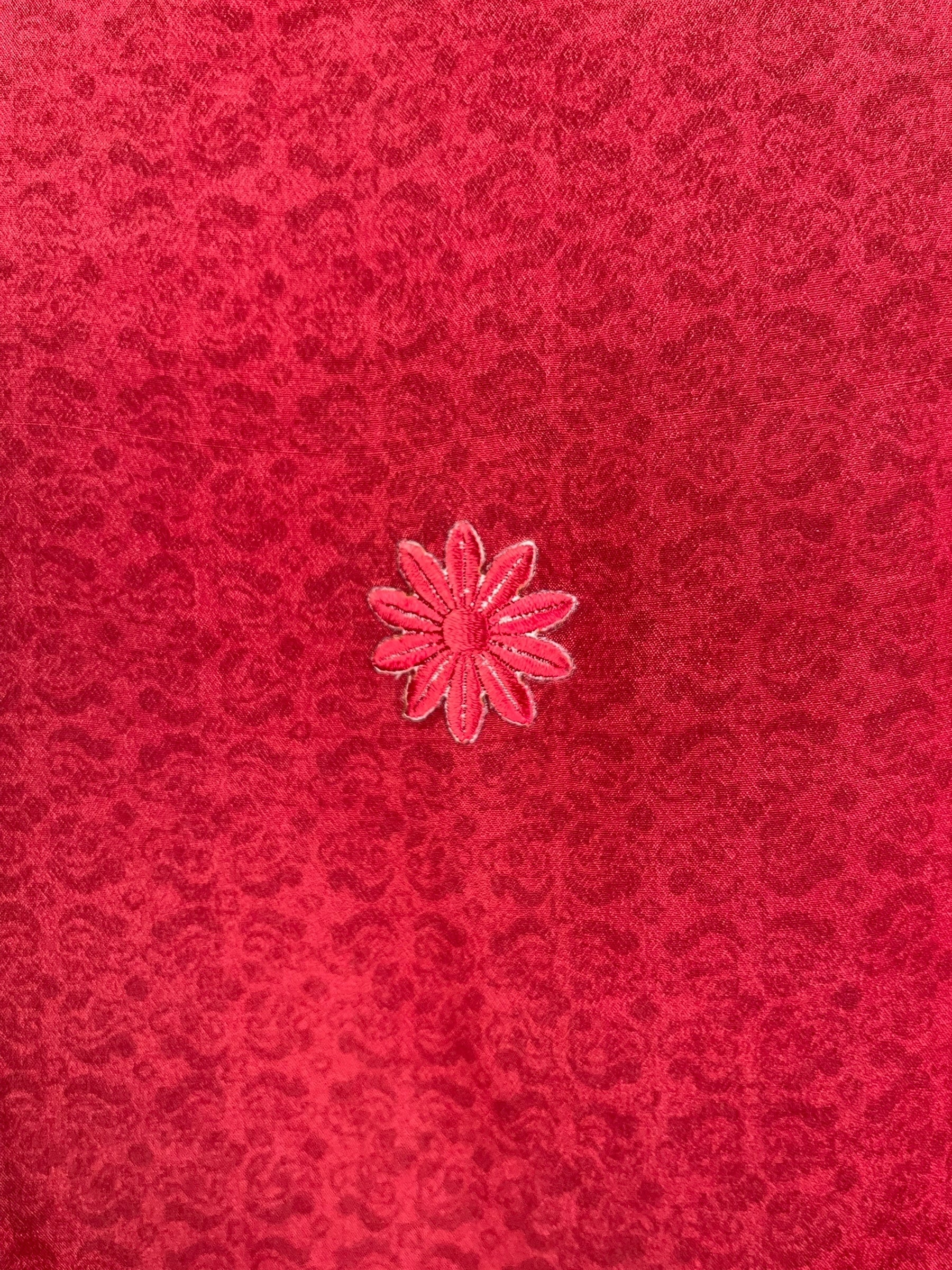 PRC8540 Avatar Long Pure Silk Kimono Sleeved Duster with Belt