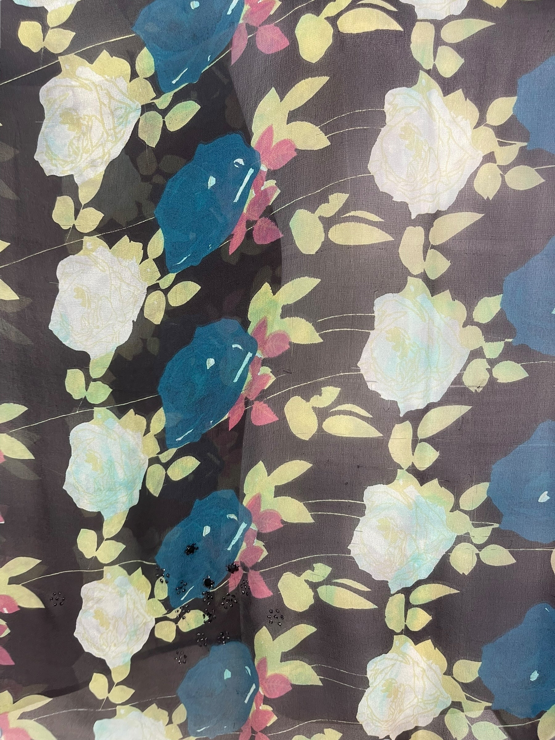 PRG7856 Sheer Wabi Sabi Pure Silk Short Kaftan Tunic With Slits