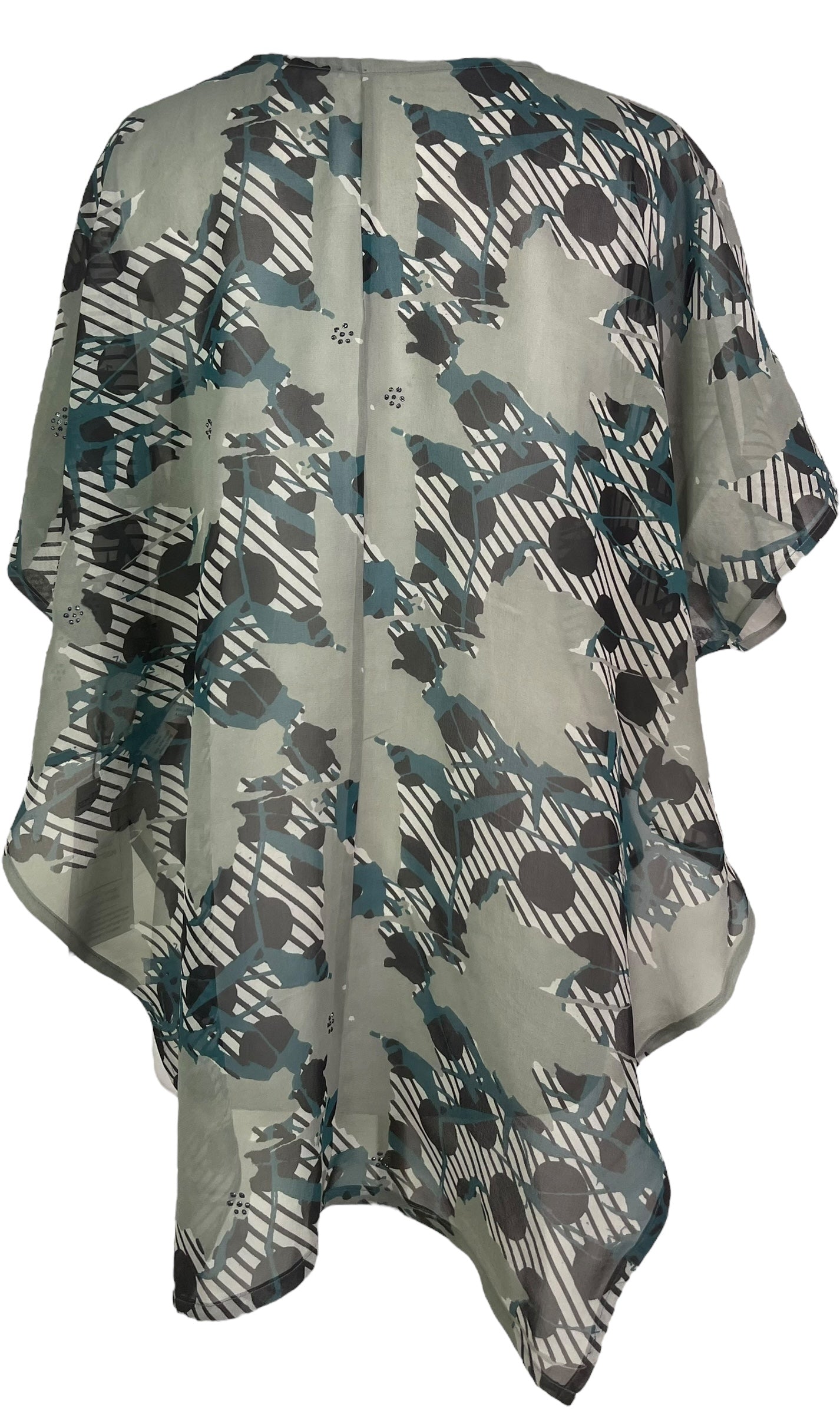 PRG8131 Sheer Avatar Pure Silk Waterfall Top