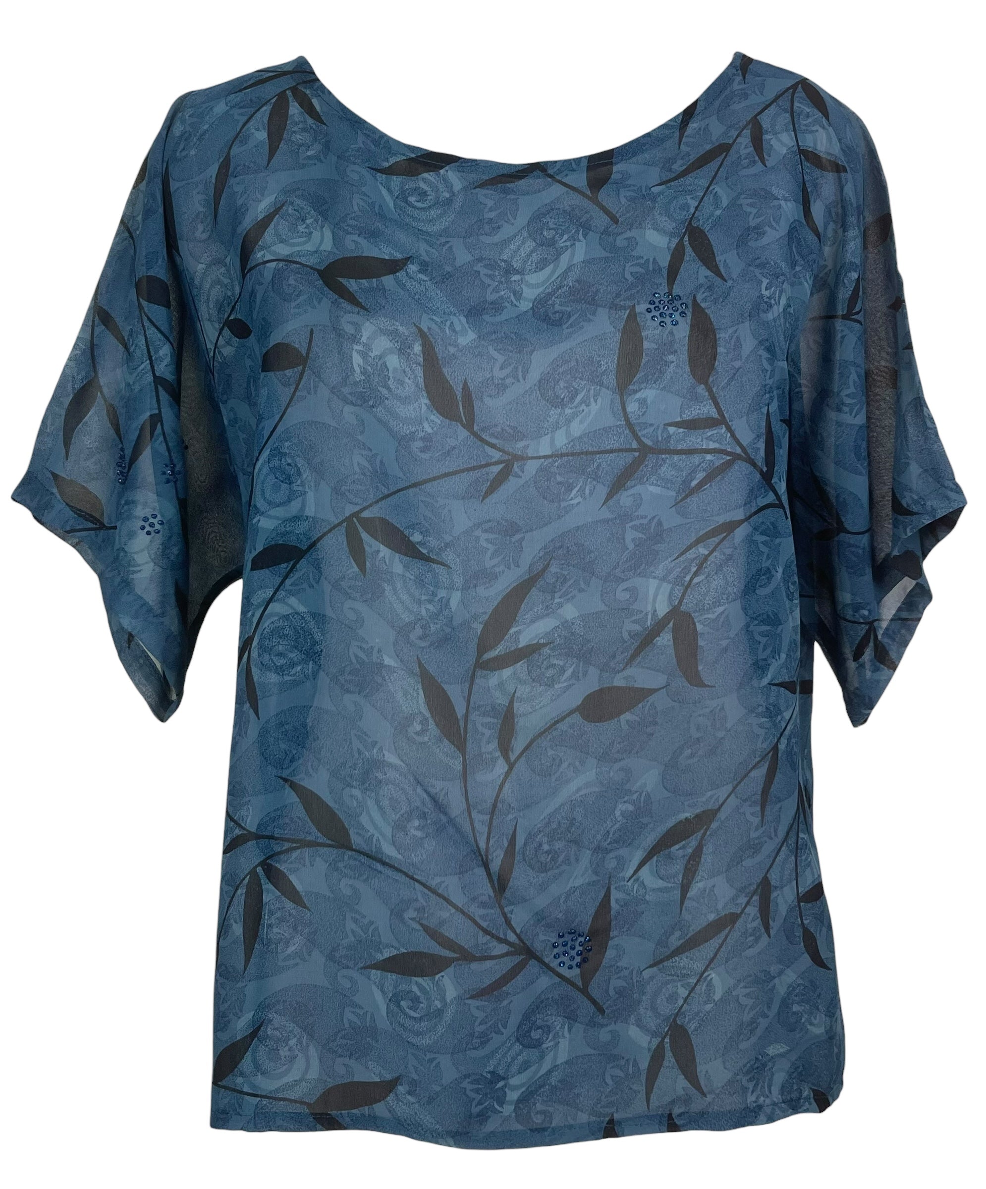 PREVIEW PRG8430  Sheer Avatar Pure Silk Side Slit Top by FEBRUARY2026 – Handmade ethical Side Slit Top from sariKNOTsari using upcycled silk. Designed in Canada for travel and slow fashion, loved from Toronto to LA to Sydney.