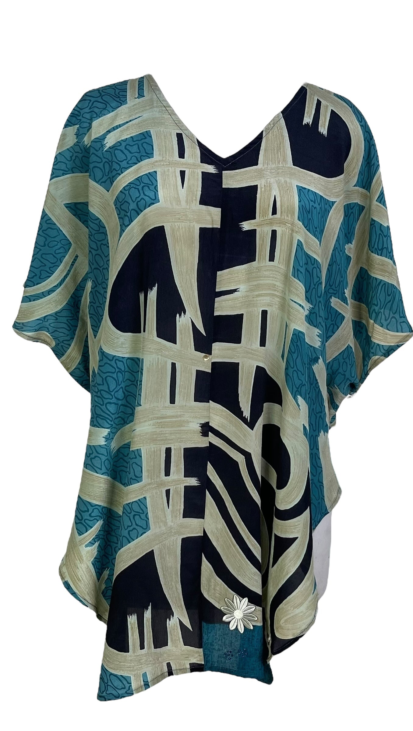 PRG7058 Sheer Wabi Sabi Pure Silk Waterfall Top