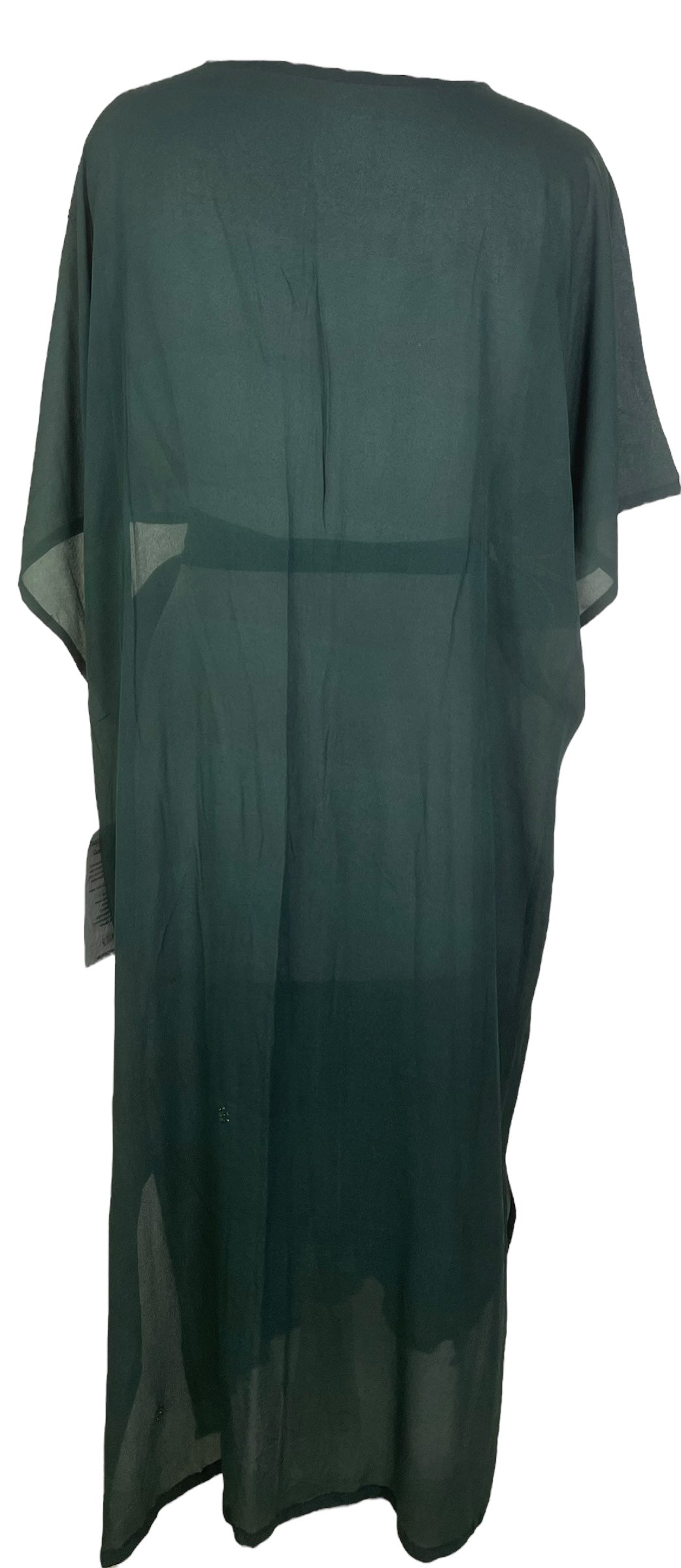 PRG7623 Sheer Avatar Long Pure Silk Kimono Sleeved Duster with Belt