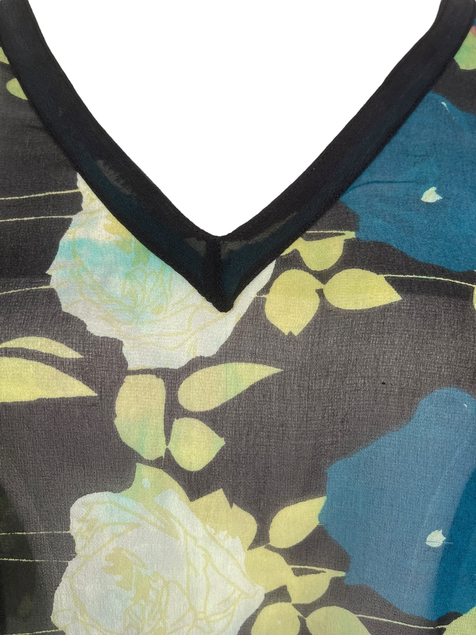 PRG7856 Sheer Wabi Sabi Pure Silk Short Kaftan Tunic With Slits