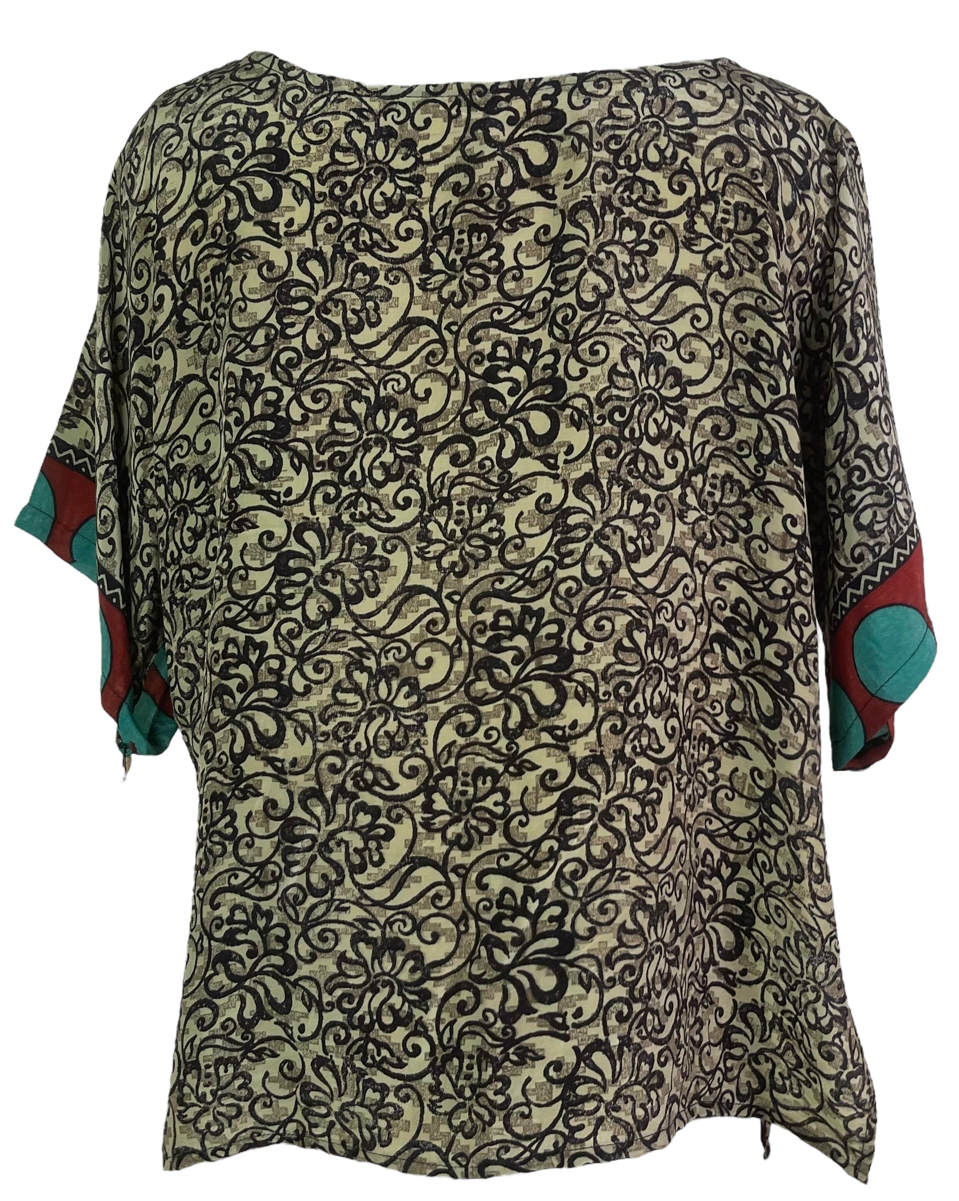 PRC8067 Avatar Pure Silk Side Slit Top