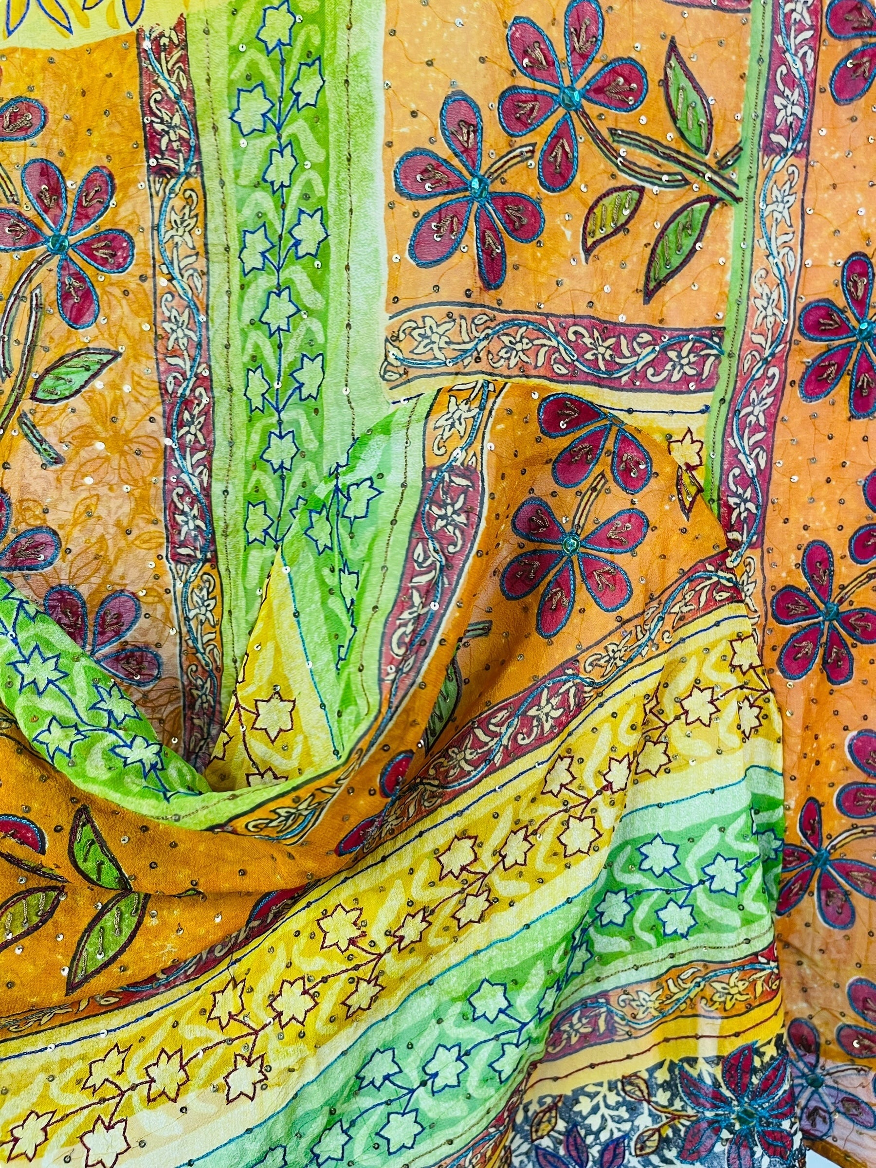 PRG6806 Sheer Avatar Pure Silk Self Pocket Tunic Dress