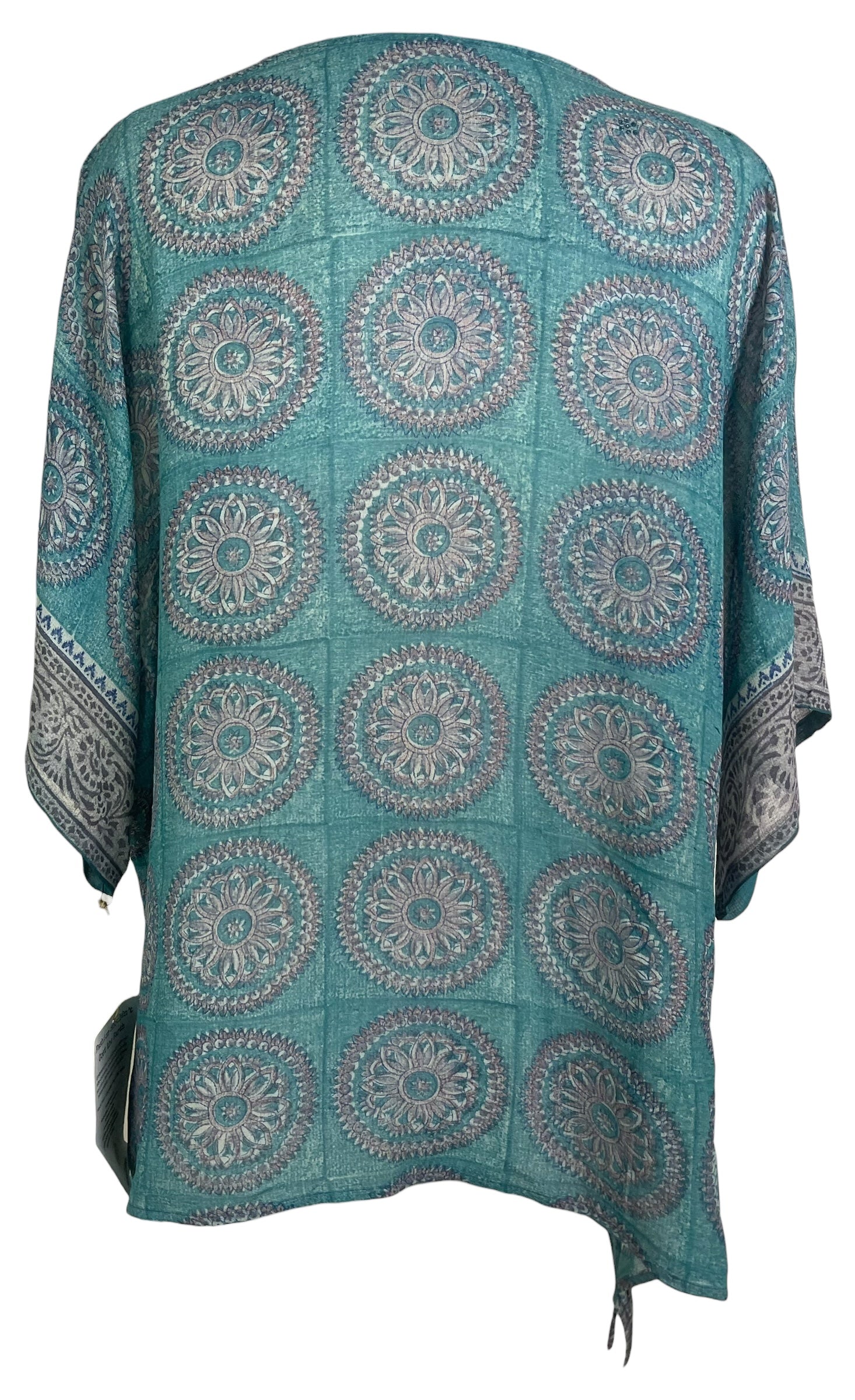 PRG8853 Sheer  Wabi Sabi Pure Silk Long Tunic with Side Ties by 15 FEBRUARY 2026 – Handmade ethical Side Tie Tunic from sariKNOTsari using upcycled silk. Designed in Canada for travel and slow fashion, loved from Toronto to LA to Sydney.