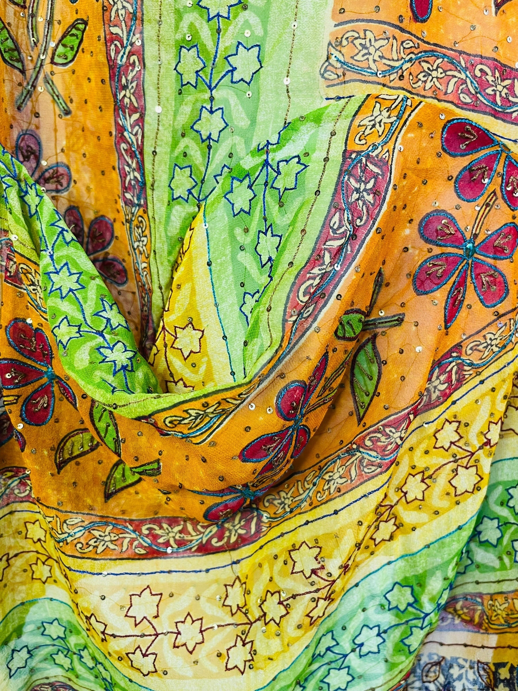 PRG6806 Sheer Avatar Pure Silk Self Pocket Tunic Dress