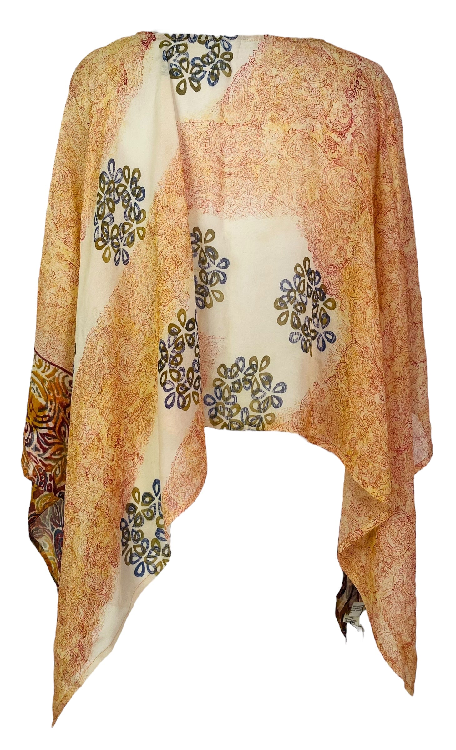 PRG7714 Sheer Avatar Pure Silk Capelet Poncho