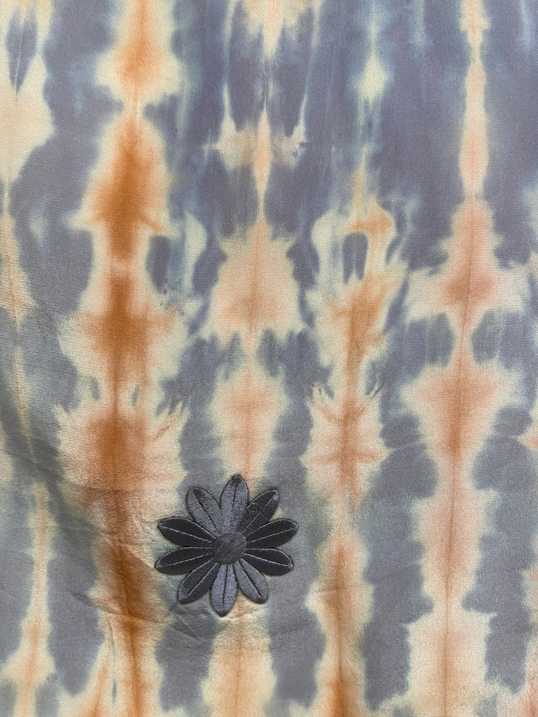 PRC8557 Avatar Long Pure Silk Kimono Sleeved Duster with Belt