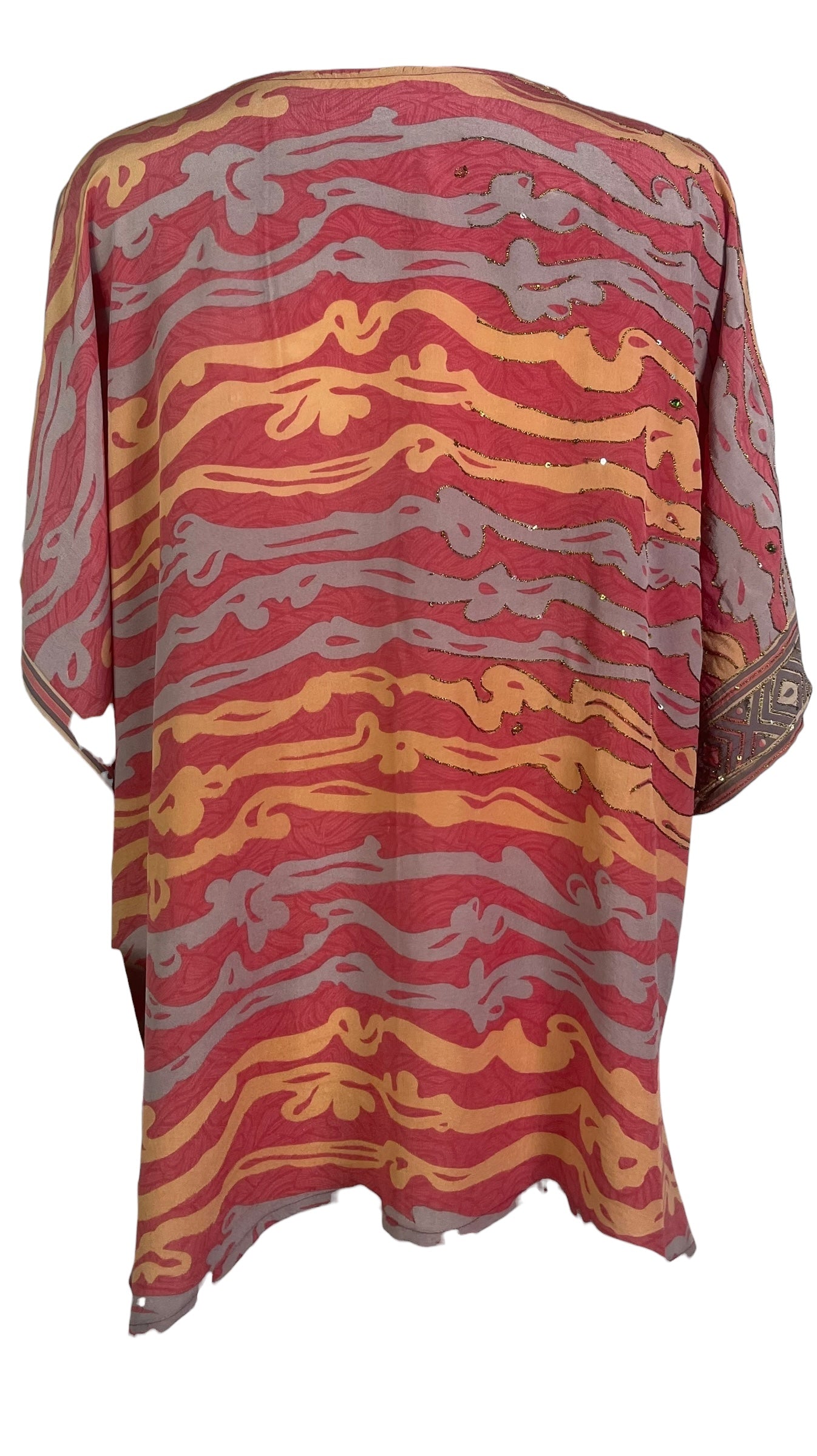 PRC8753 Wabi Sabi Pure Silk Long Tunic with Side Ties