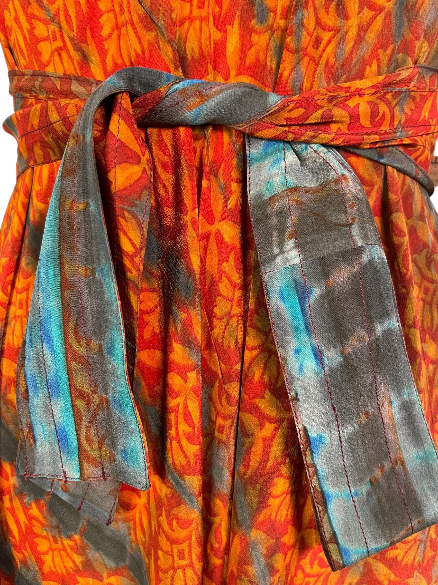 PRC7243 Avatar Pure Silk Maxi Dress with Belt