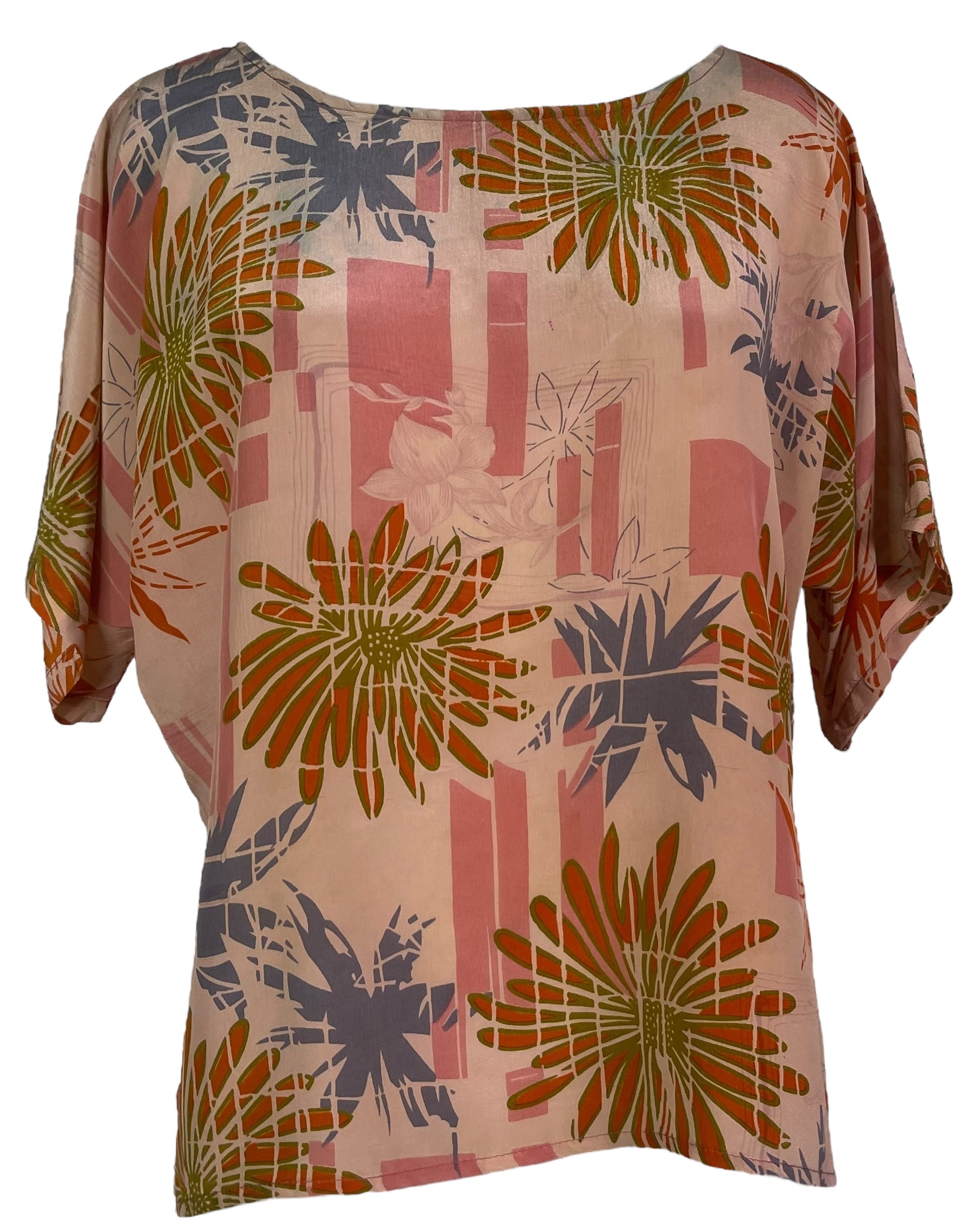 PRC8092 Wabi Sabi Pure Silk Side Slit Top by DECEMBER2025 – Handmade ethical Side Slit Top from sariKNOTsari using upcycled silk. Designed in Canada for travel and slow fashion, loved from Toronto to LA to Sydney.