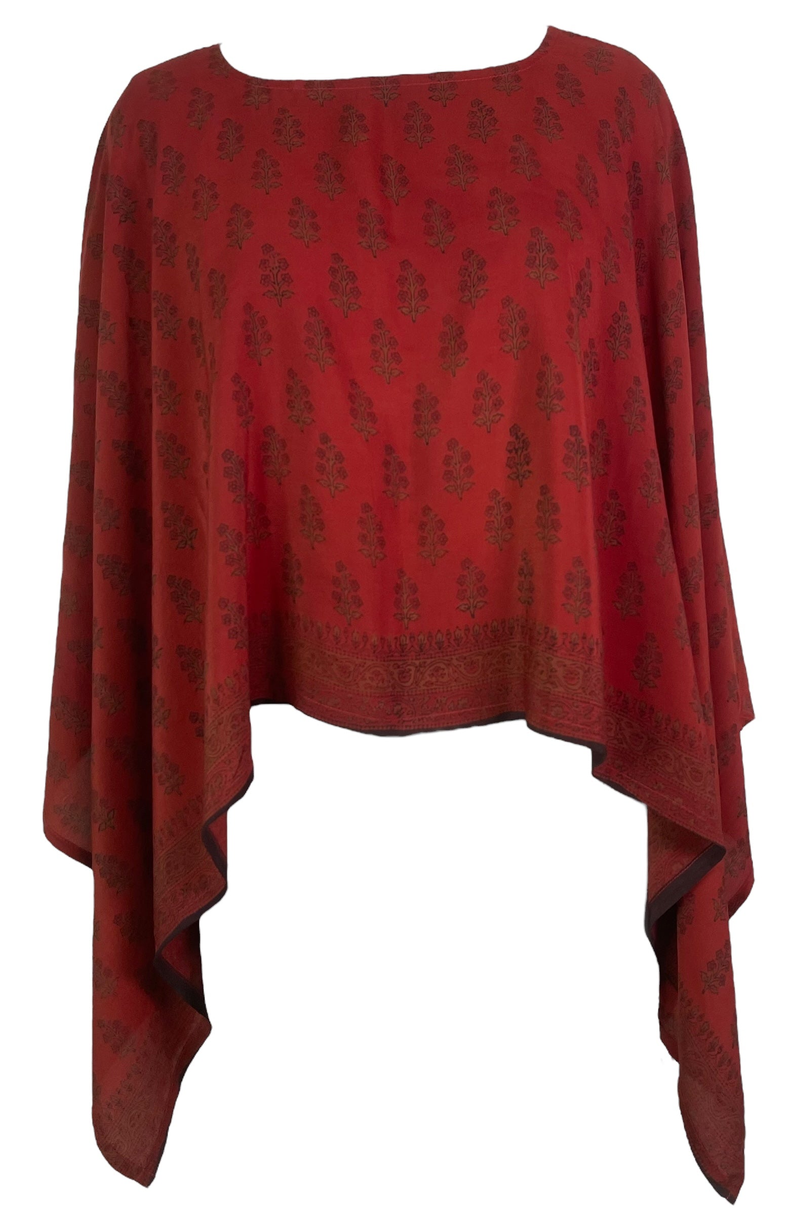 PREVIEW PRC7978 Pure Silk Wabi Sabi Capelet Poncho by DECEMBER2025 – Handmade ethical Poncho from sariKNOTsari using upcycled silk. Designed in Canada for travel and slow fashion, loved from Toronto to LA to Sydney.
