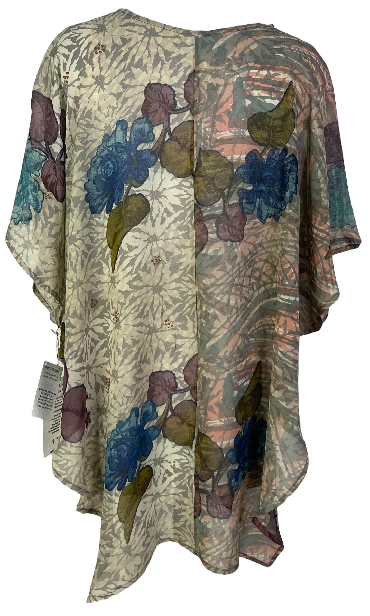 PRG7076 Sheer Wabi Sabi Pure Silk Waterfall Top