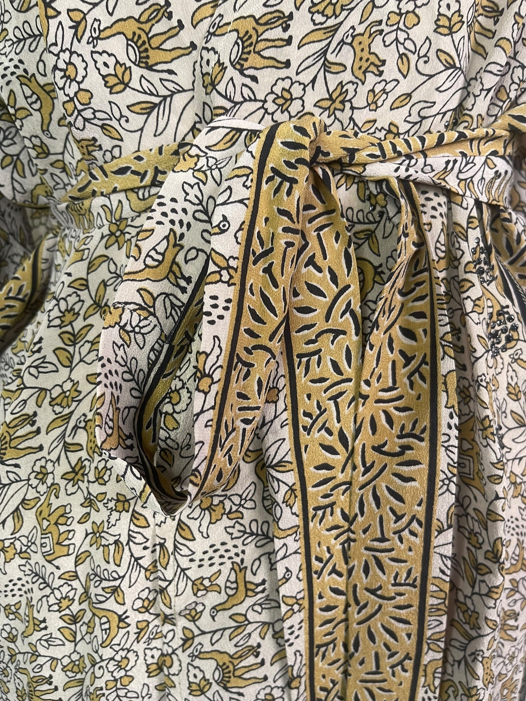 PREVIEW PRC8503 Avatar Pure Silk Kimono-Sleeved Jacket with Belt by FEBRUARY2026 – Handmade ethical Short Kimono from sariKNOTsari using upcycled silk. Designed in Canada for travel and slow fashion, loved from Toronto to LA to Sydney.