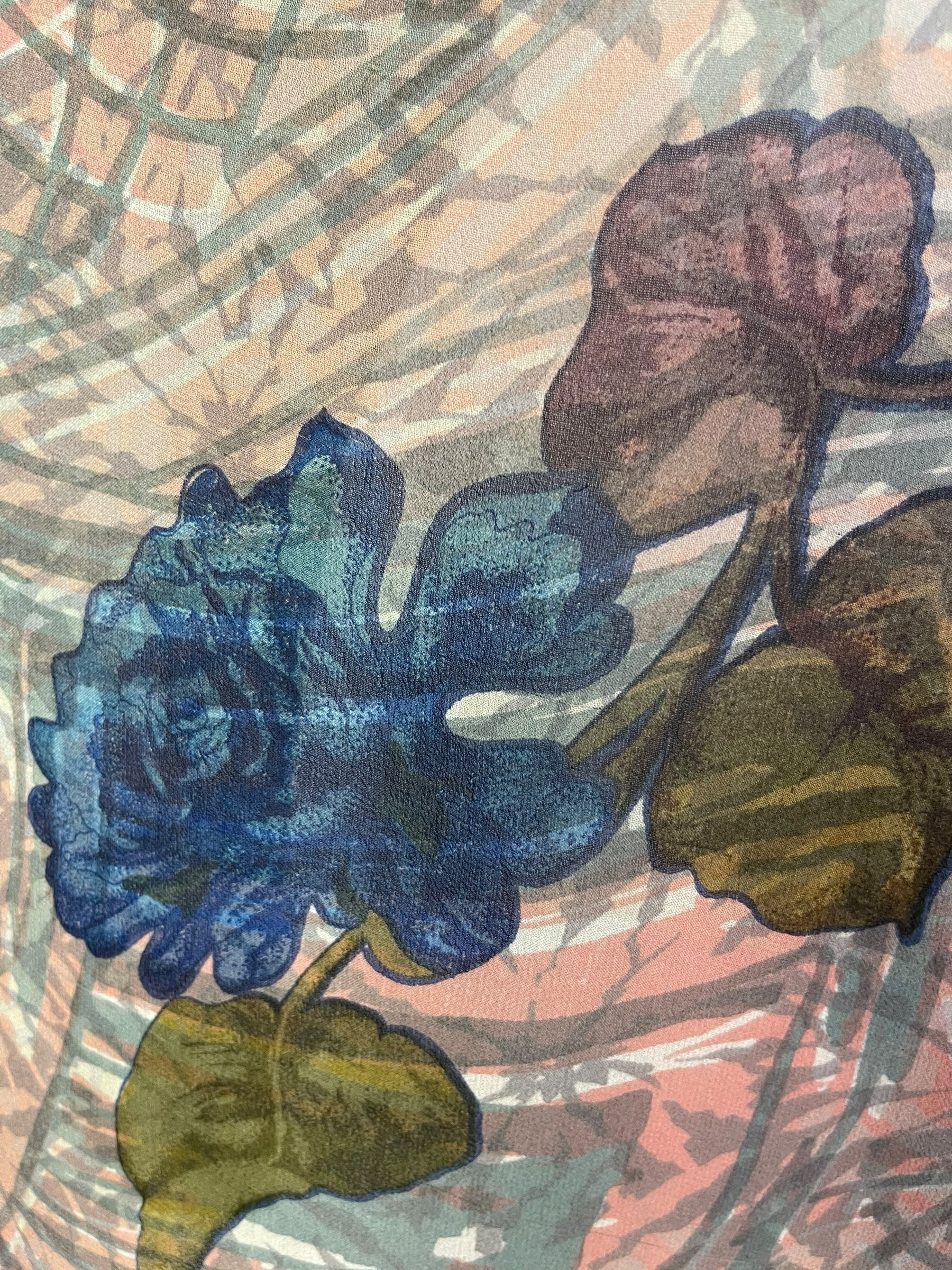 PRG7076 Sheer Wabi Sabi Pure Silk Waterfall Top