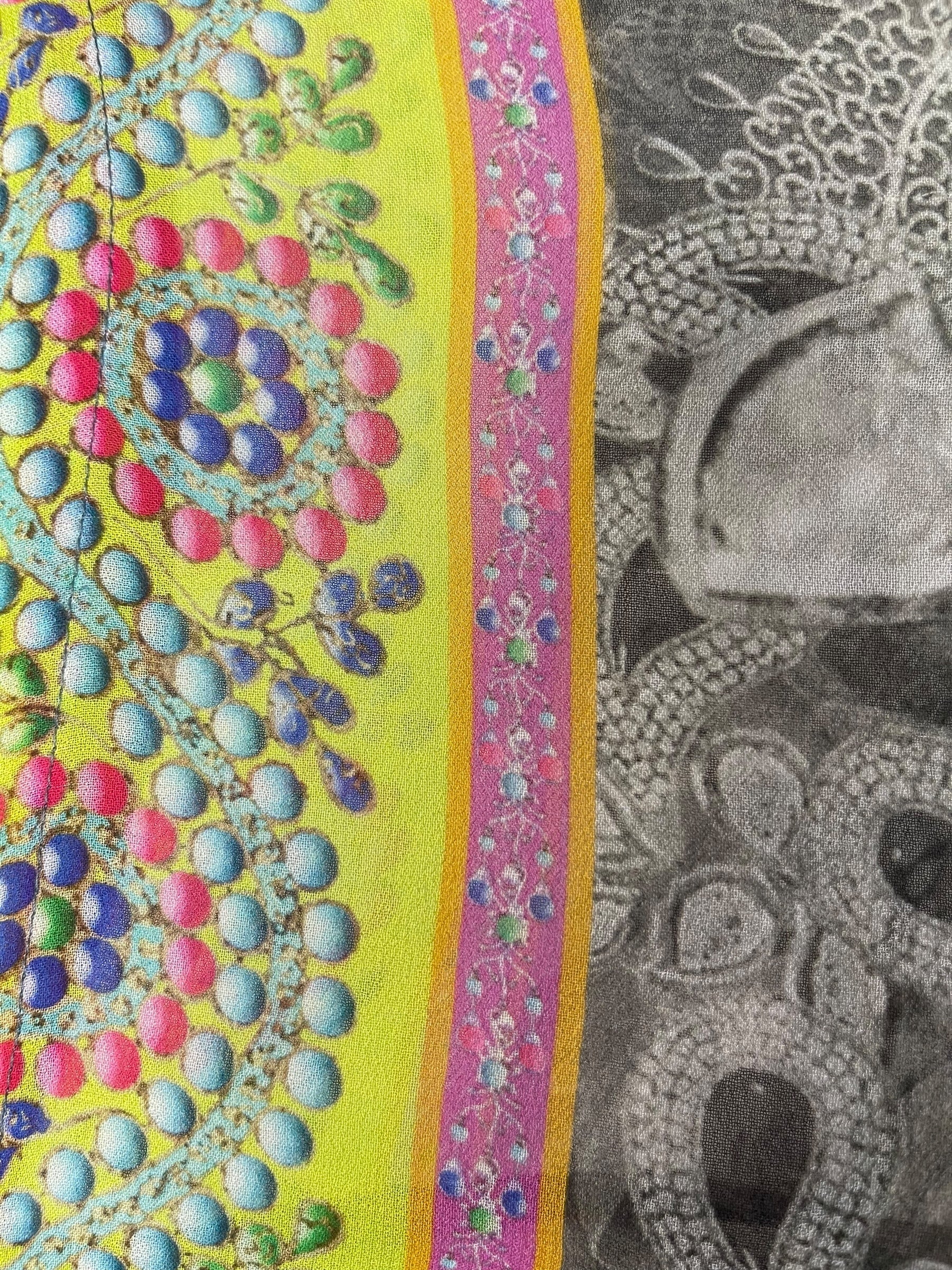 PRG8345 Sheer Wabi Sabi Pure Silk Side Slit Top