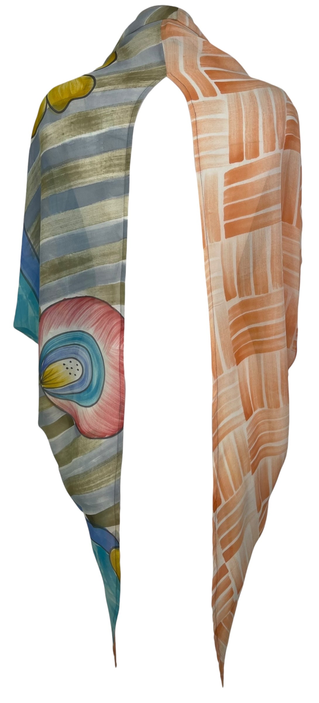 PREVIEW PRG8601 Sheer Wabi Sabi Pure Silk Cardigan by FEBRUARY2026 – Handmade ethical Cardigan from sariKNOTsari using upcycled silk. Designed in Canada for travel and slow fashion, loved from Toronto to LA to Sydney.