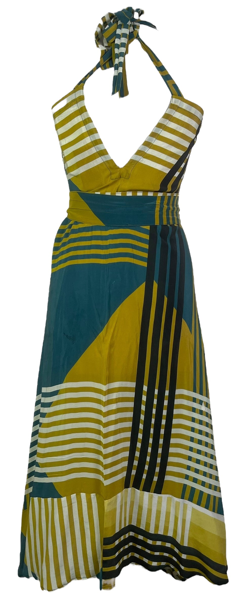 PRC7757 Wabi Sabi Pure Silk Maxi Dress with Belt