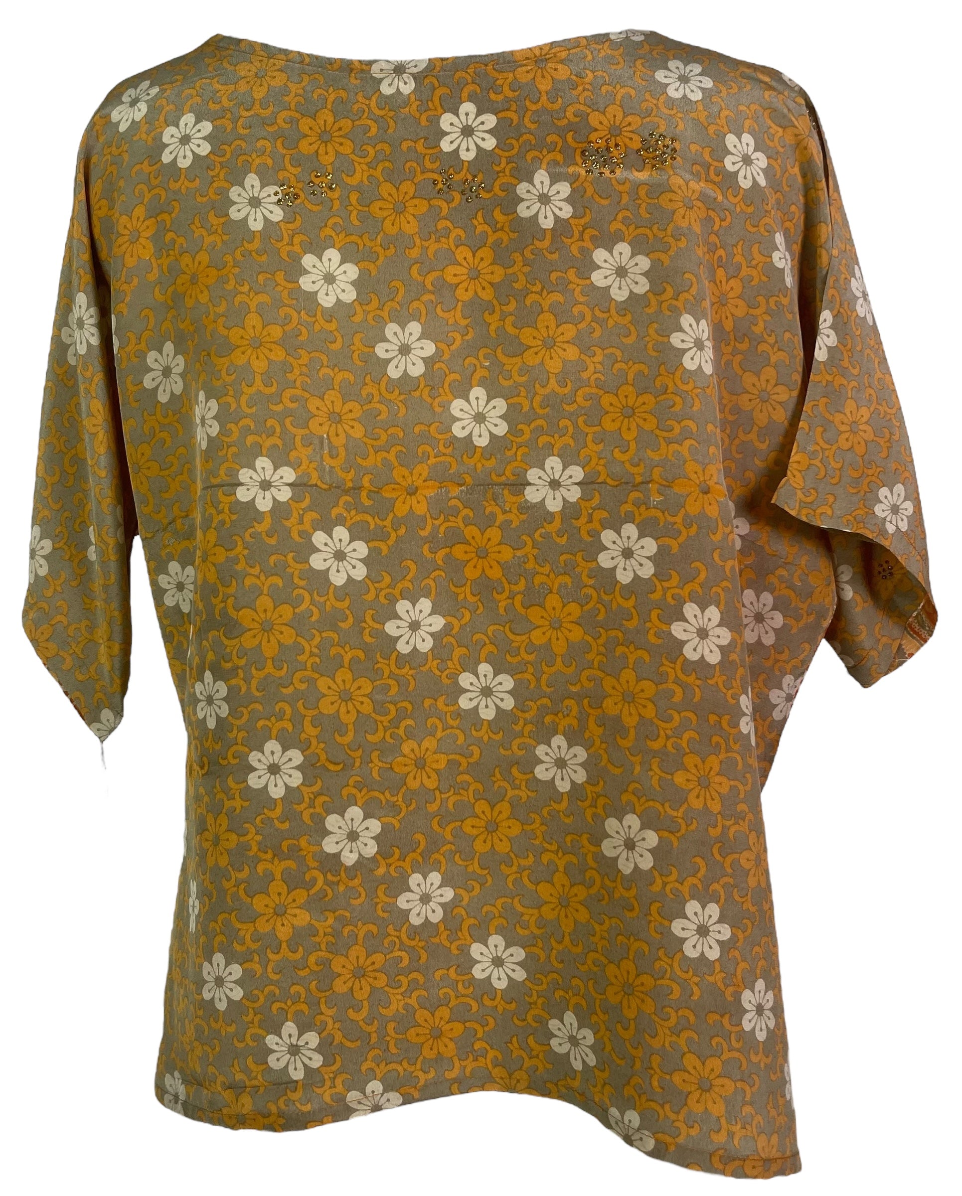 PRC8095 Avatar Pure Silk Side Slit Top