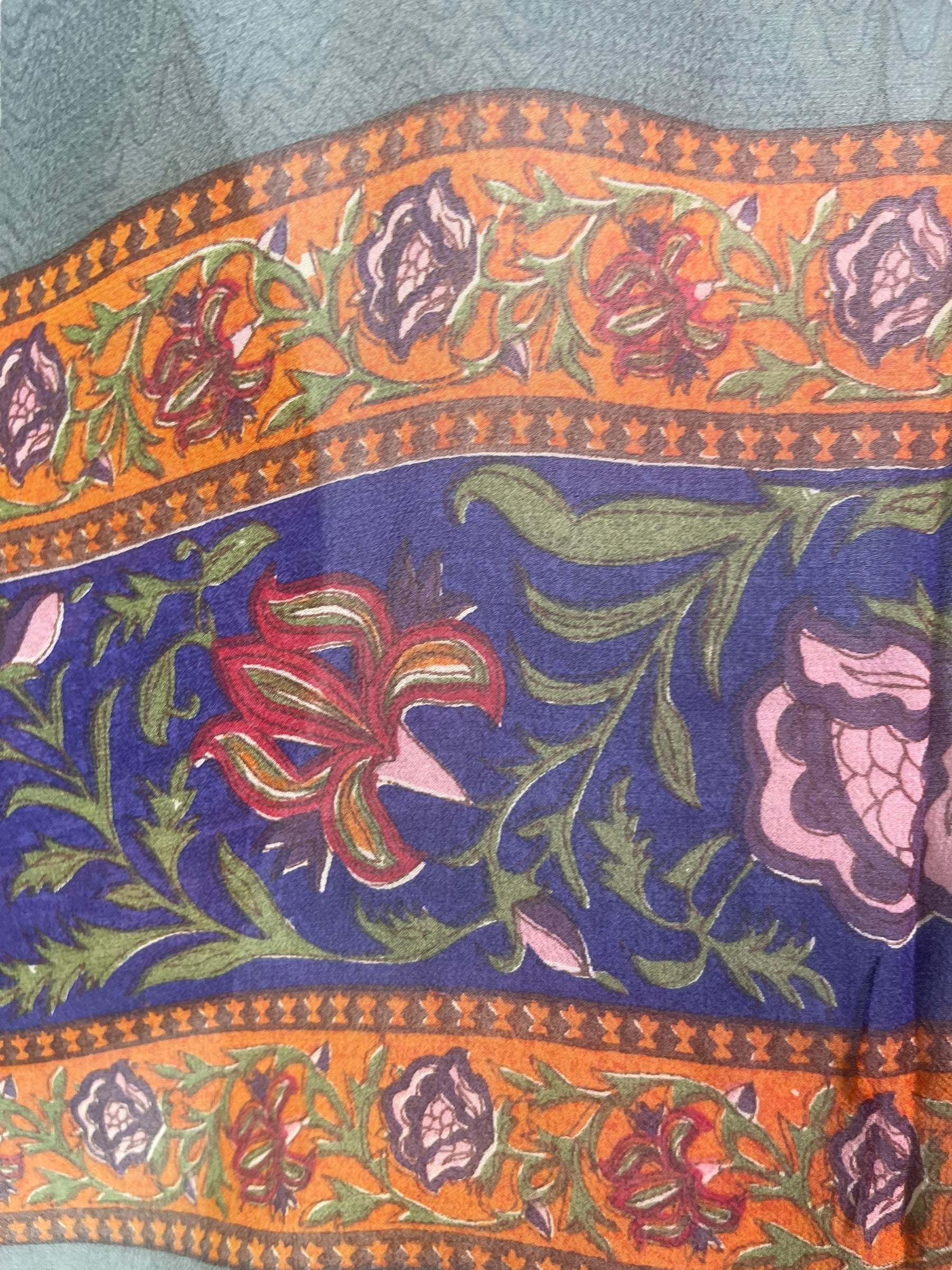 PRG8132 Sheer Avatar Pure Silk Kimono-Sleeved Top